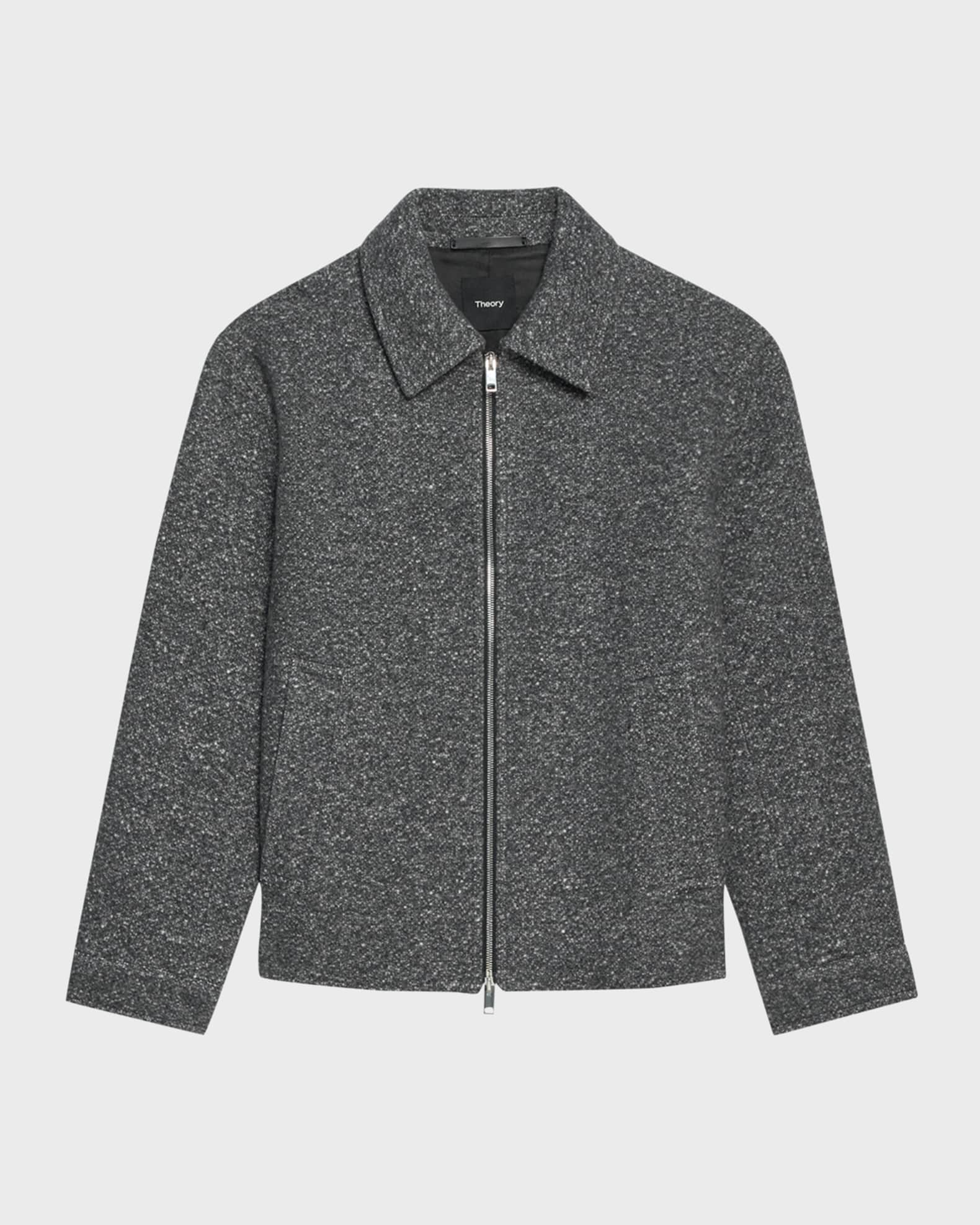 Theory Men's Milo Boucle Zip Winter Coat | Neiman Marcus