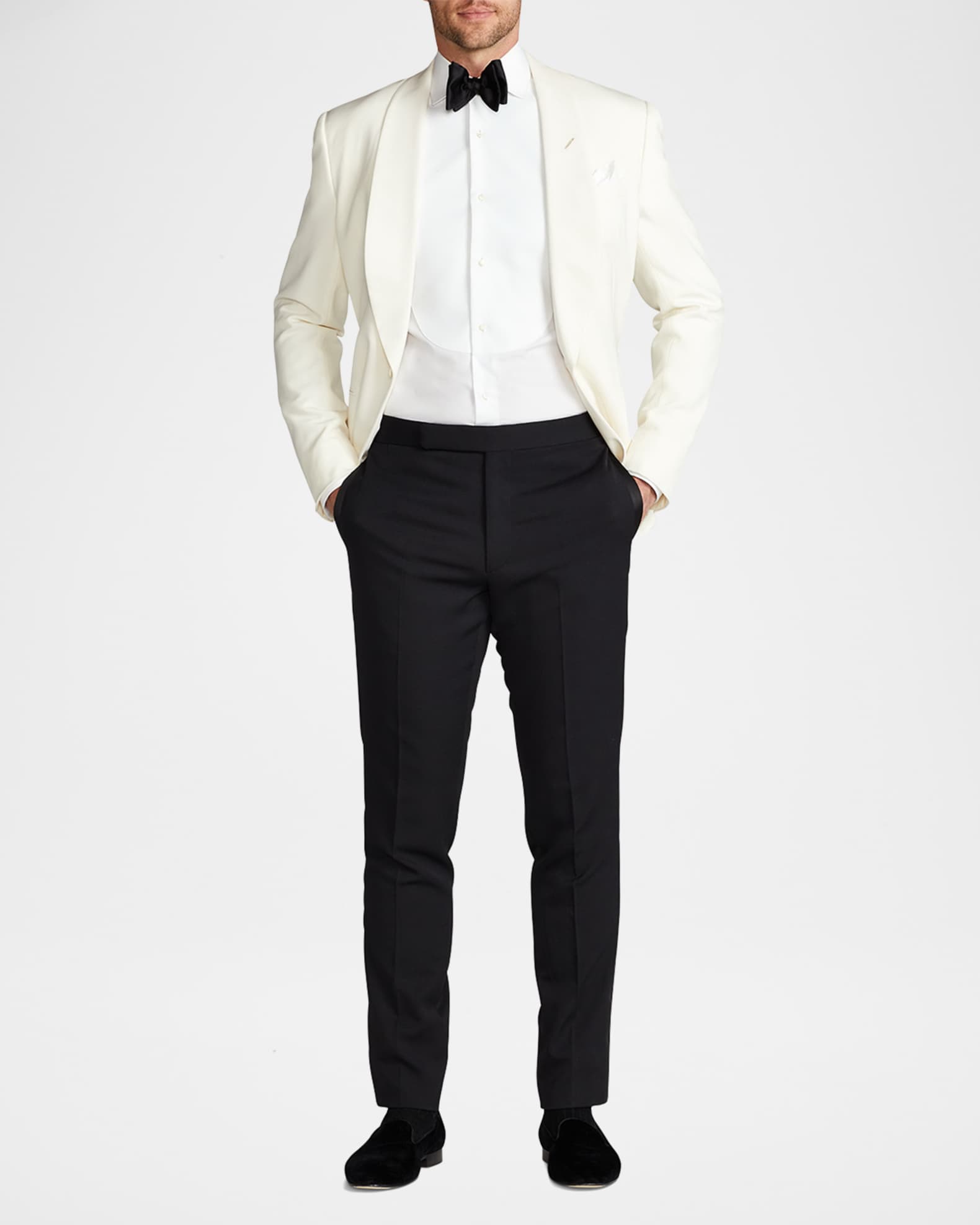 Men's Aston Piqué Bib French Cuff Dress Shirt 1