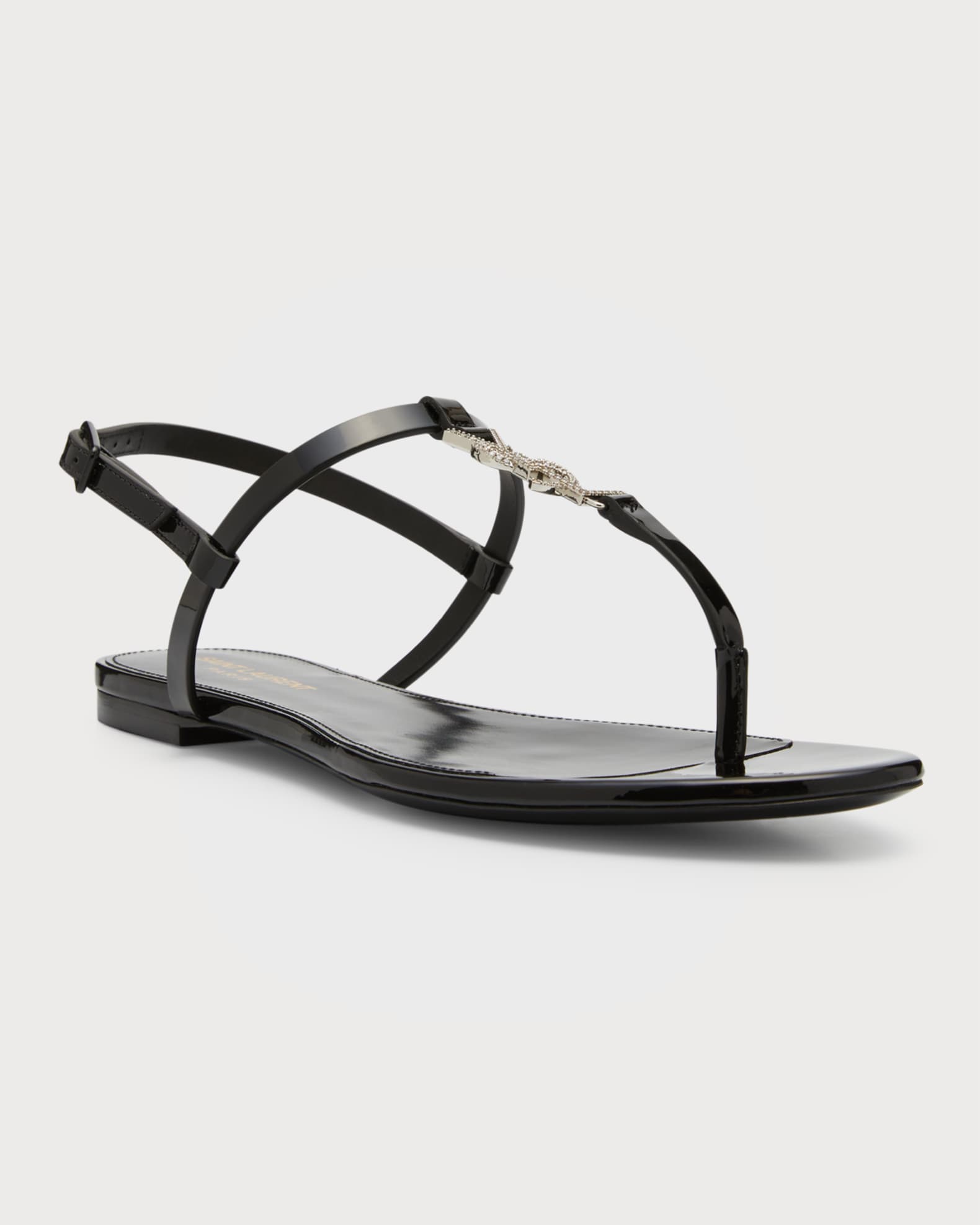 Ysl sandals black on sale
