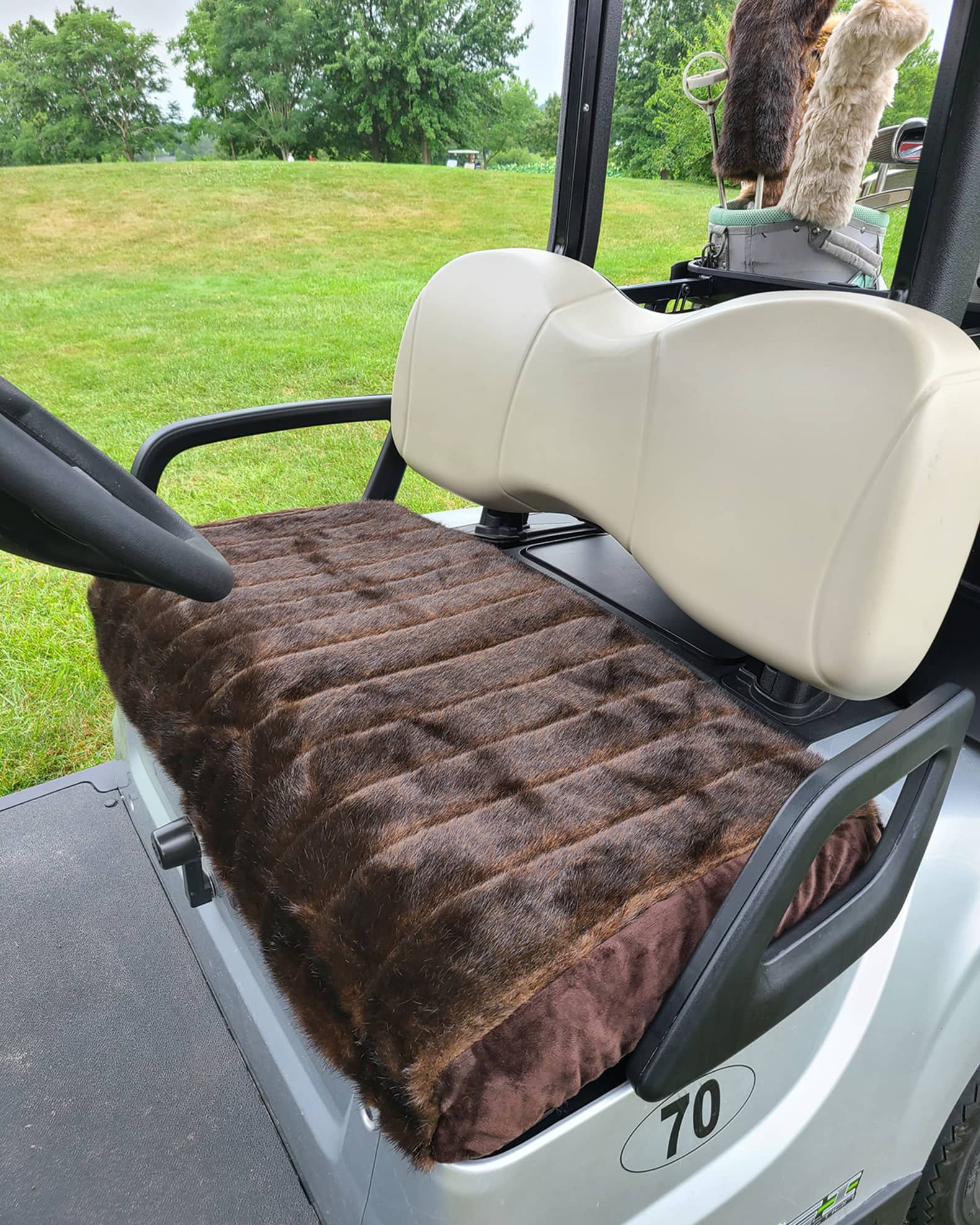 Fabulous Furs FauxFur Removable Golf Cart Seat Cover Neiman Marcus