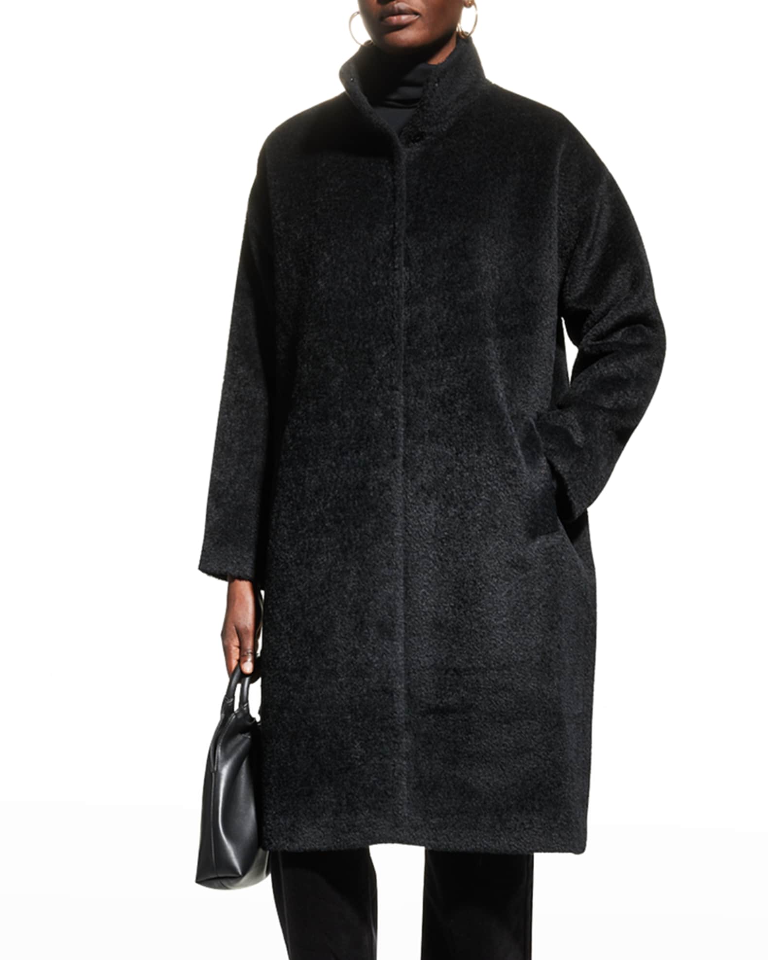 Eileen Fisher Missy Sheared Suri Alpaca Coat | Neiman Marcus