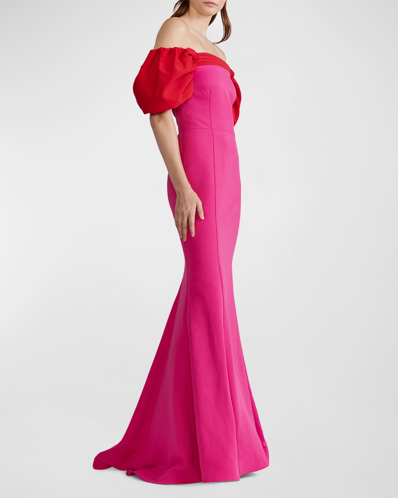 Zac Posen TwoTone OffShoulder Gown Neiman Marcus