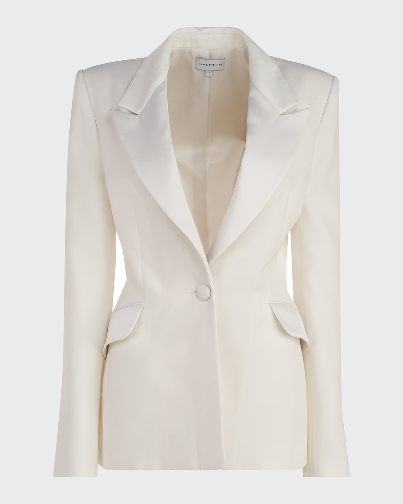 Halston Ulyssa OneButton Crepe Jacket Neiman Marcus