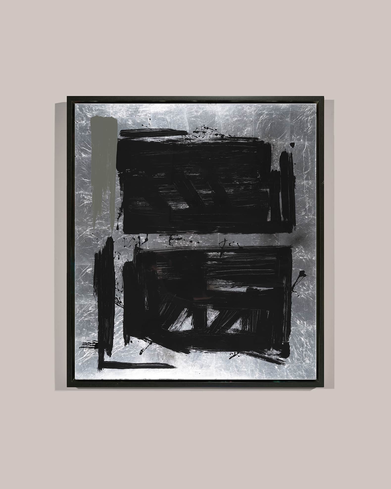 RFA Fine Art Black & Silver Abstract Giclee Wall Art Neiman Marcus