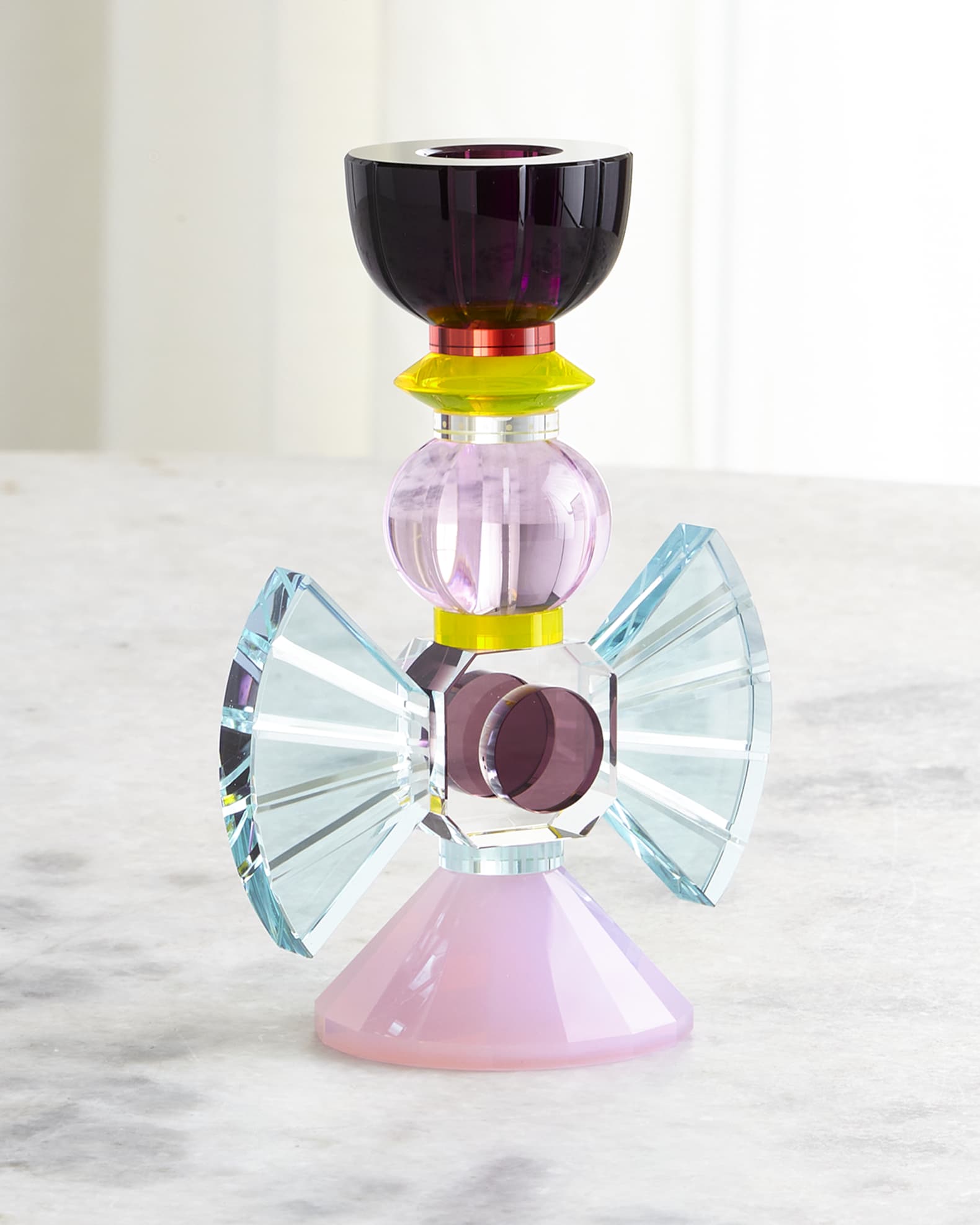 Laguna Crystal Candlestick Holder 0
