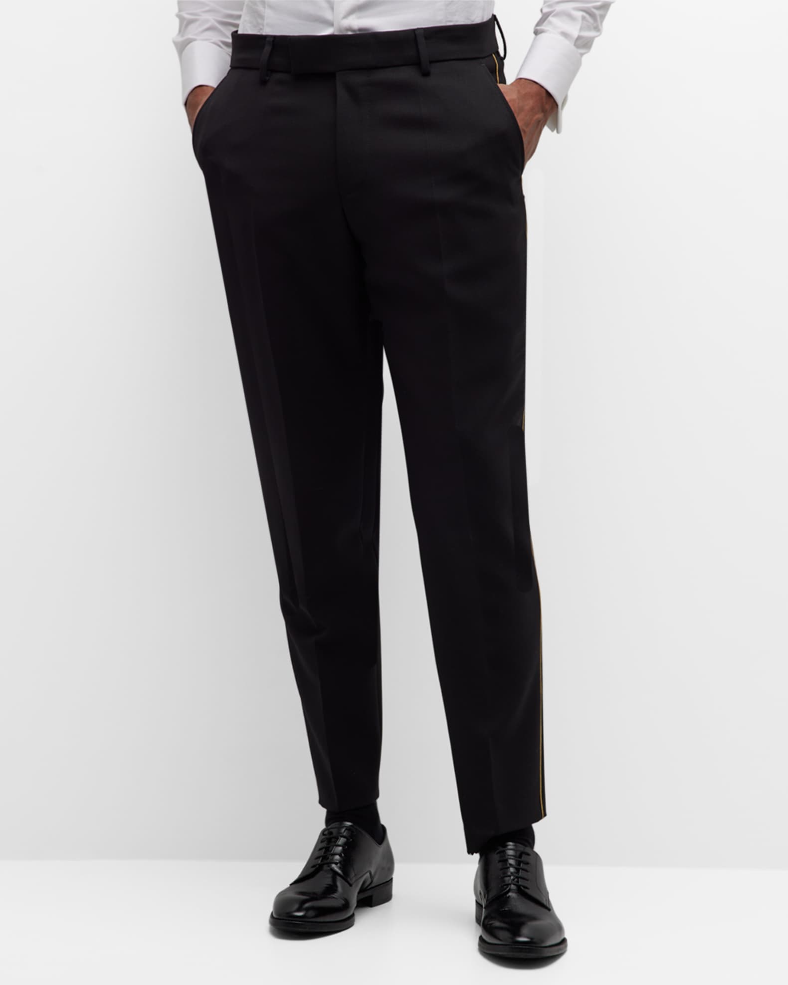 パンツ BISOWN TUXEDO CLOTHES BALLOON SLACKS BOSS Men's Wool-Blend Solid Tuxedo Pants | Neiman Marcus