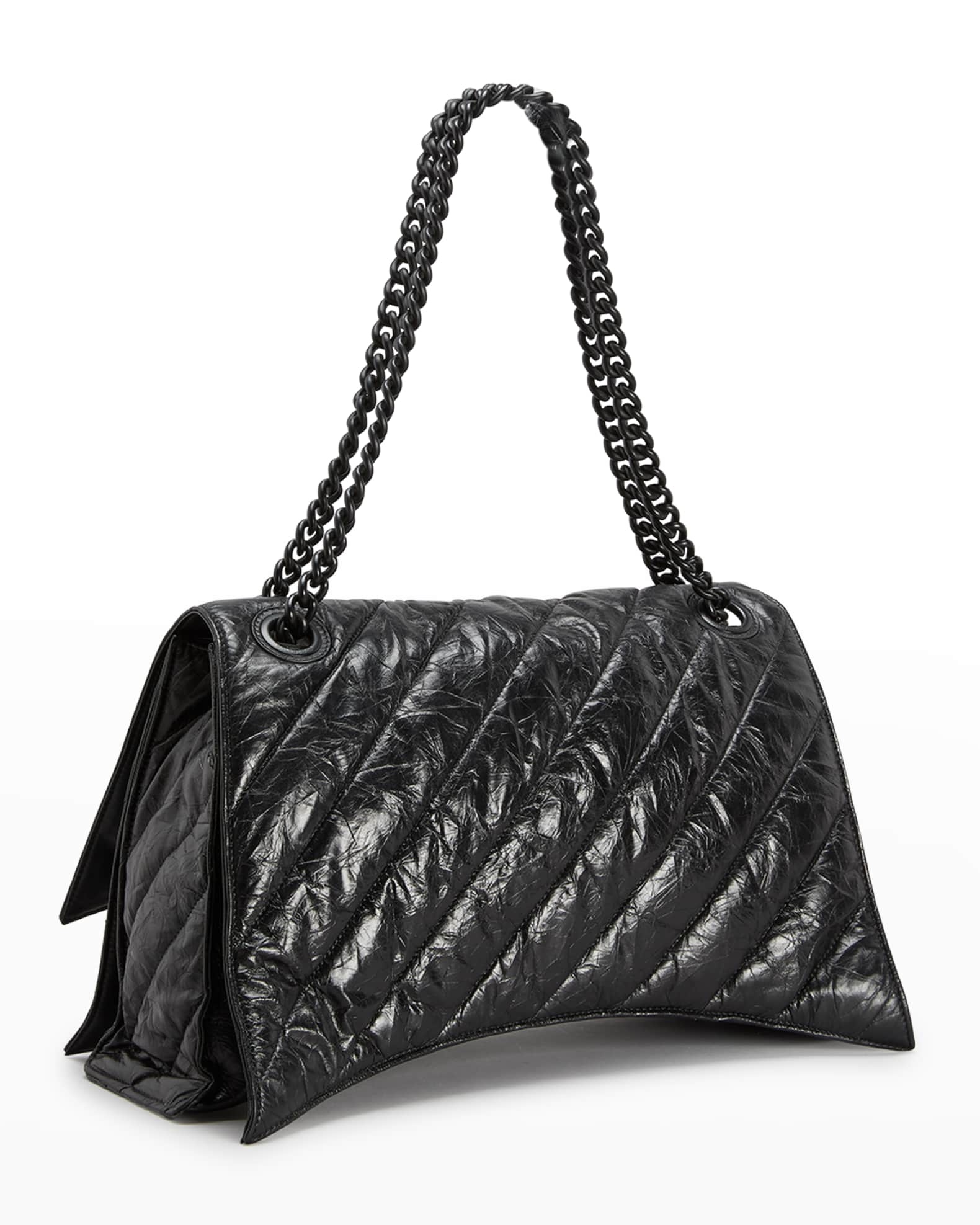 Balenciaga Crush Medium Quilted Chain Shoulder Bag | Neiman Marcus