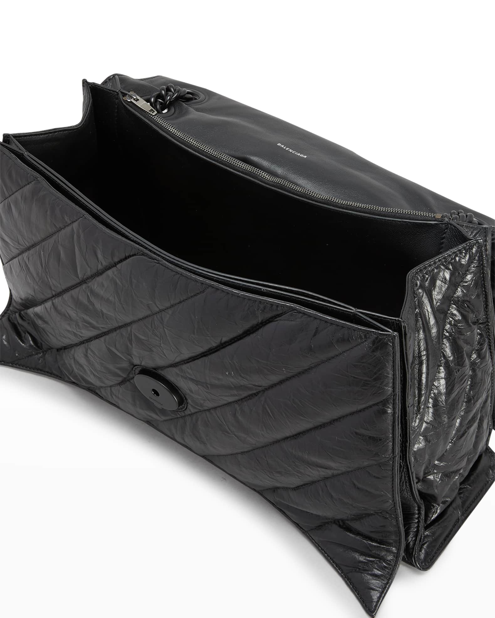 Balenciaga Crush Medium Quilted Chain Shoulder Bag Neiman Marcus