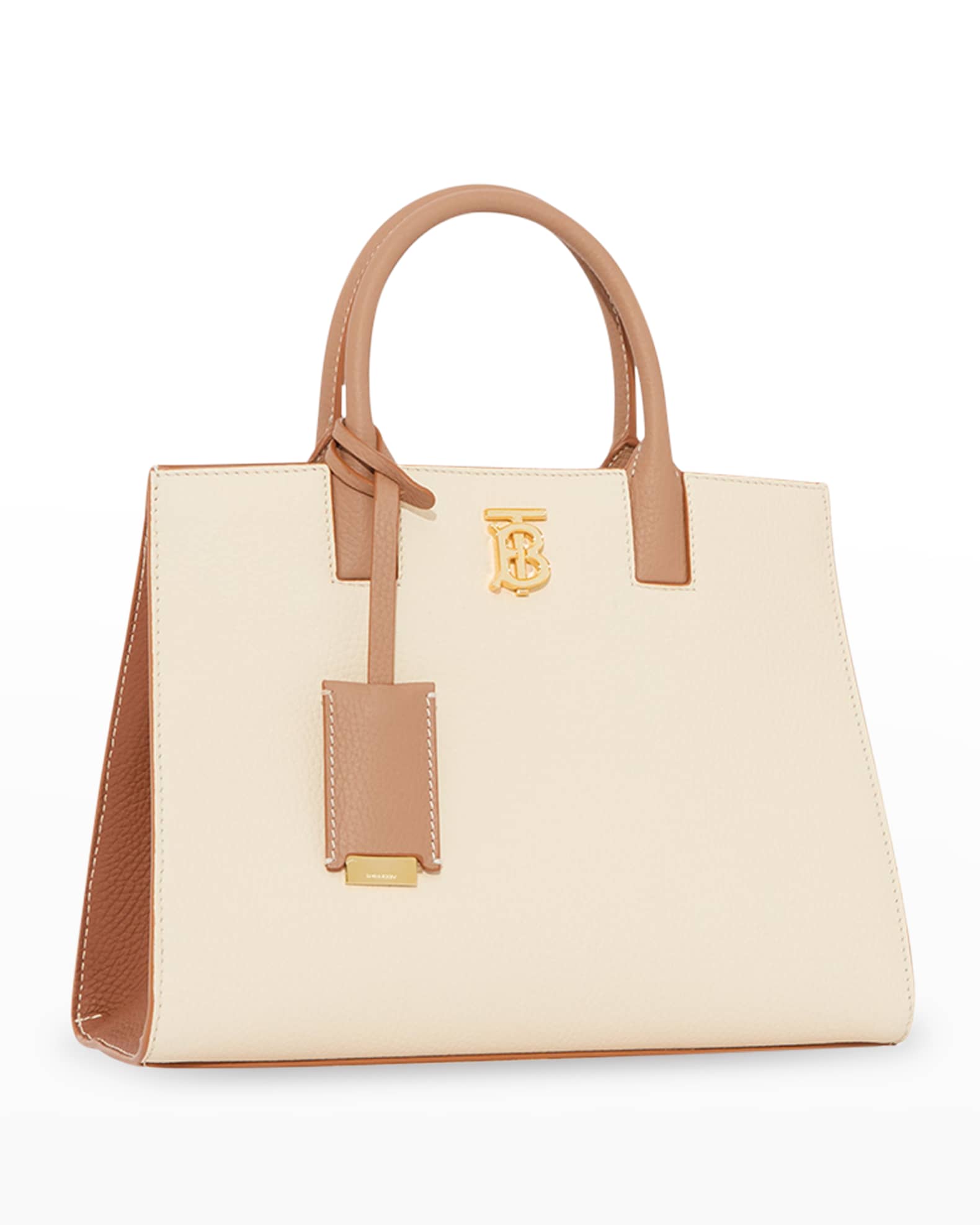 Burberry Frances TB Colorblock Leather TopHandle Bag Neiman Marcus