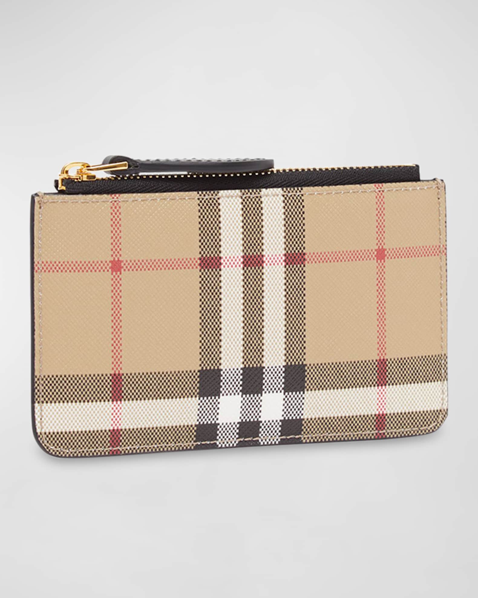 Burberry Kelbrook Vintage Check Coin Case Neiman Marcus