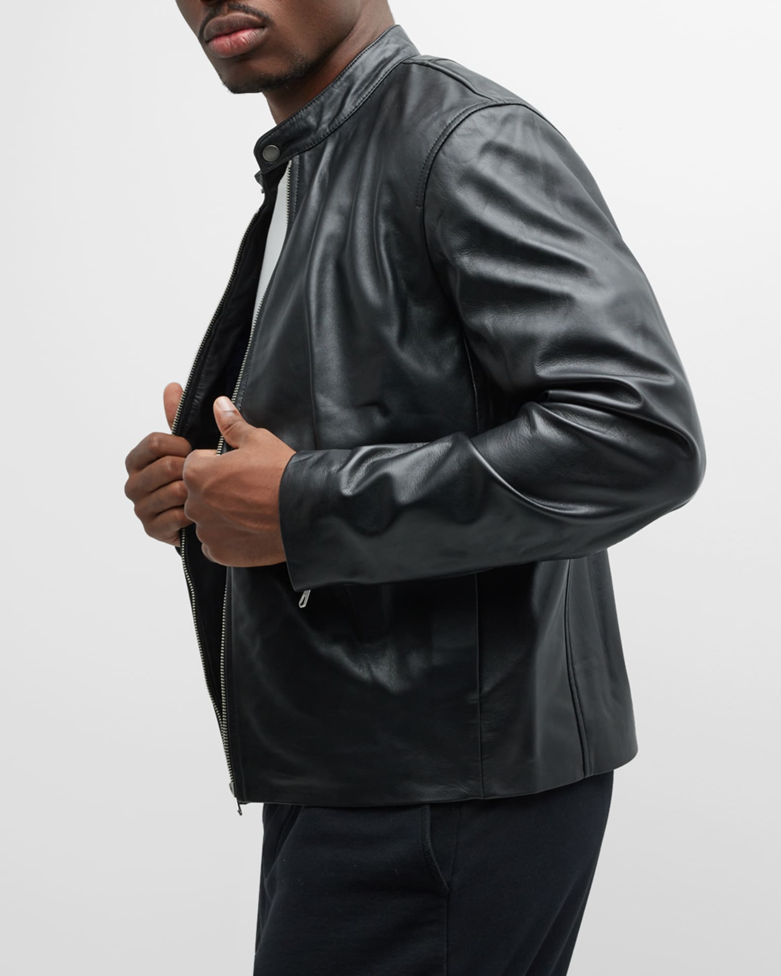 Rag & Bone Men's Archive Cafe Racer Leather Jacket | Neiman Rag & Bone Men's Archive Cafe Racer Leather Jacket | Neiman