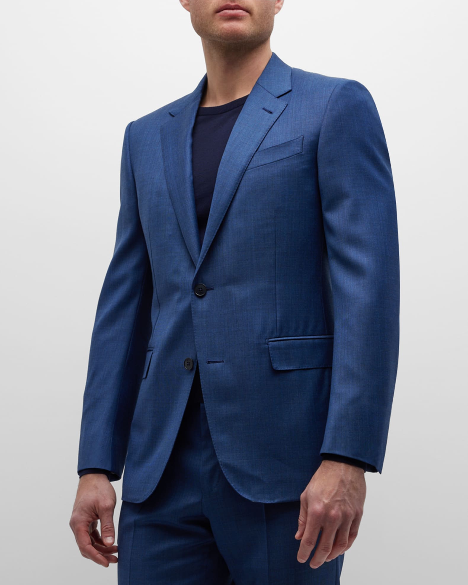 ZEGNA Men's Solid Wool Classic-Fit Suit | Neiman Marcus