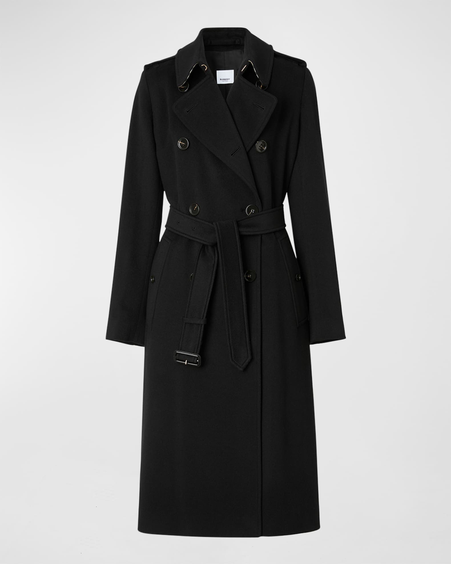 Burberry Kensington Cashmere Trench Coat | Neiman Marcus