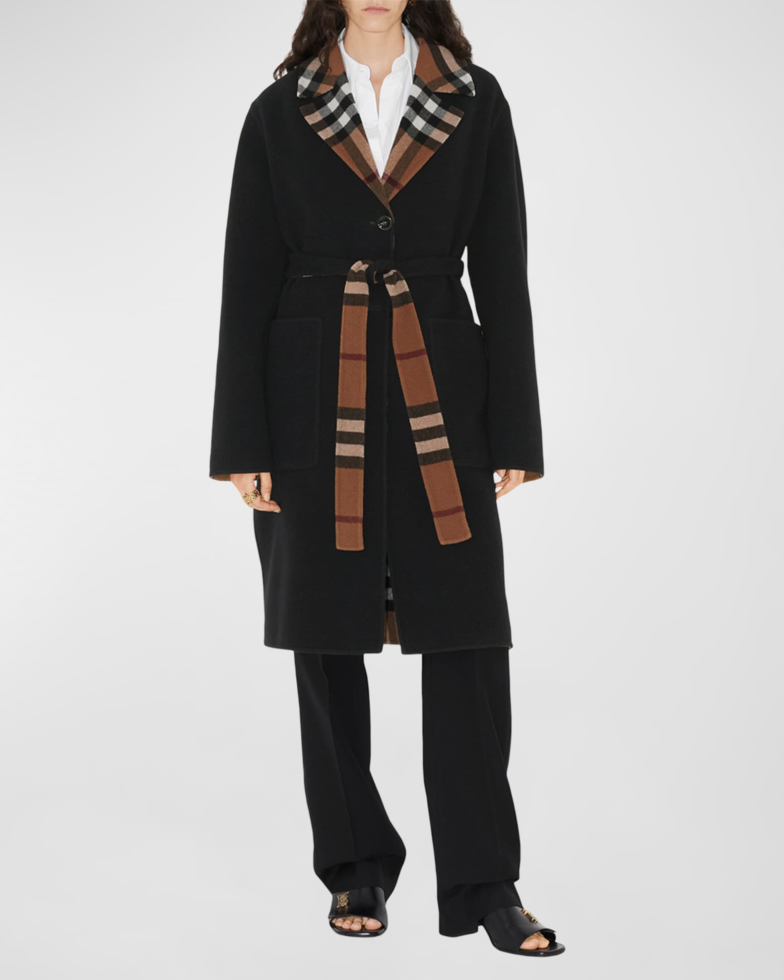 Burberry Belted Reversible Coat | Marcus