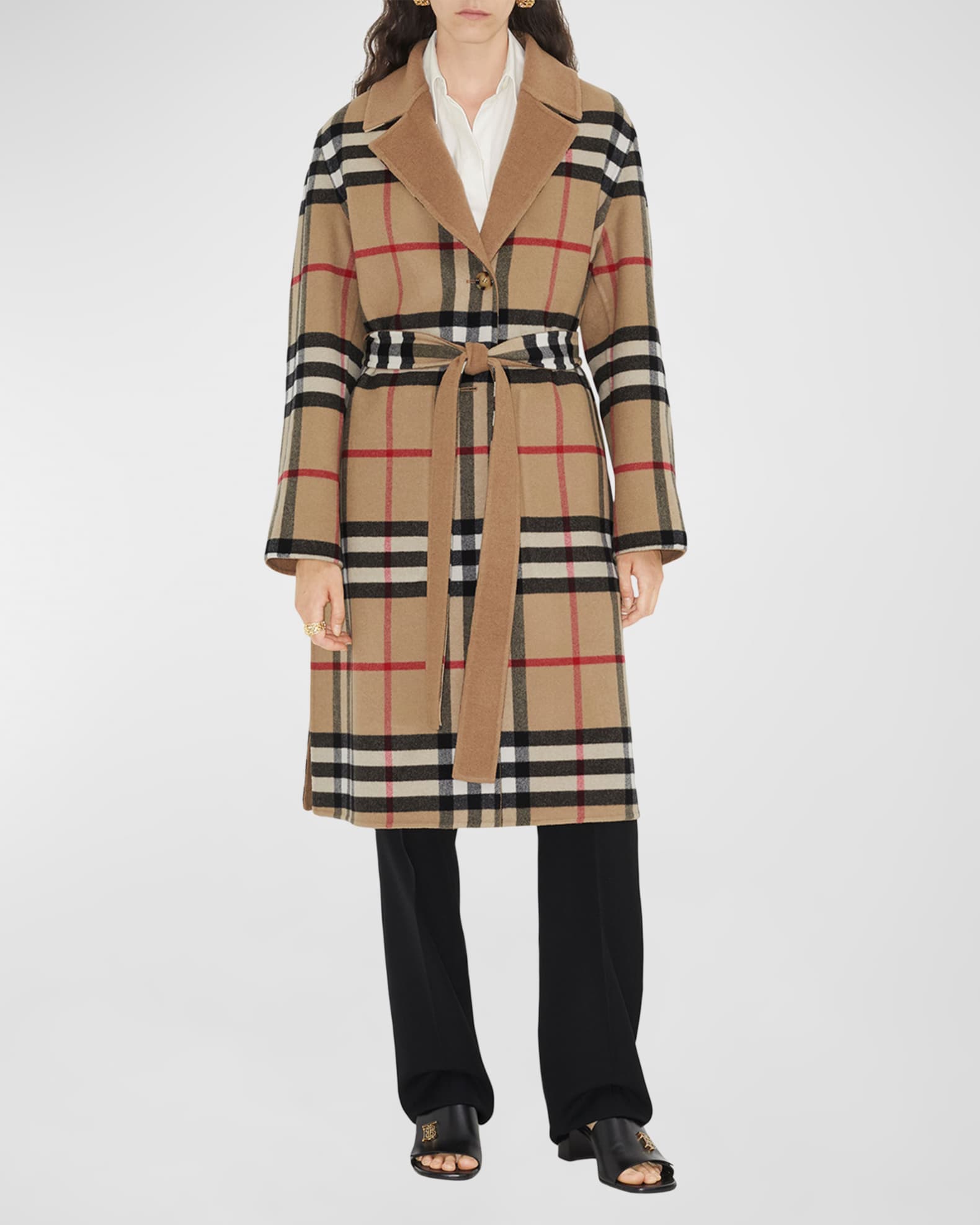 Burberry Dorea Belted Reversible Coat | Neiman Marcus
