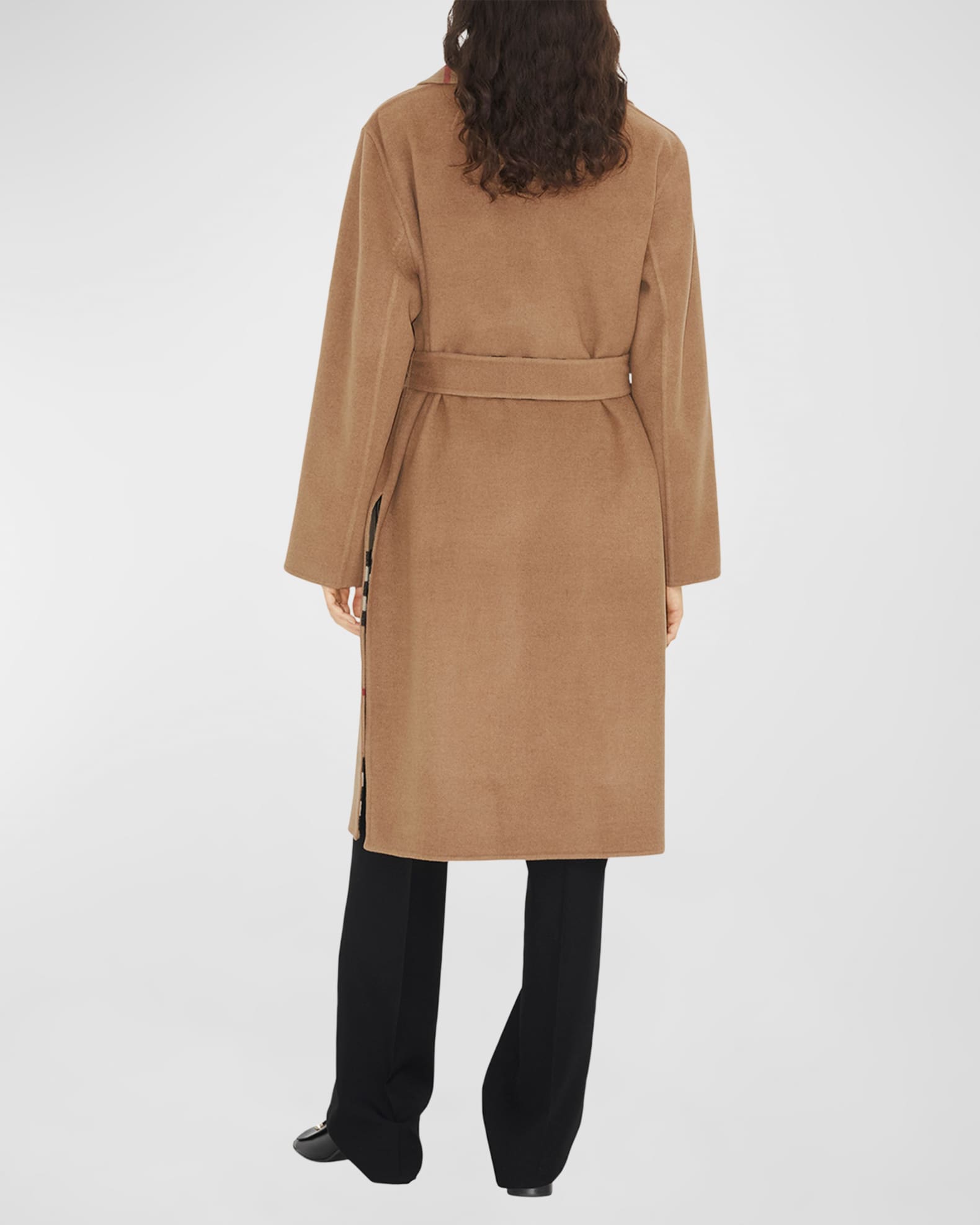 Reversible Signature Short Hooded Wrap Coat - Women - Ready-to