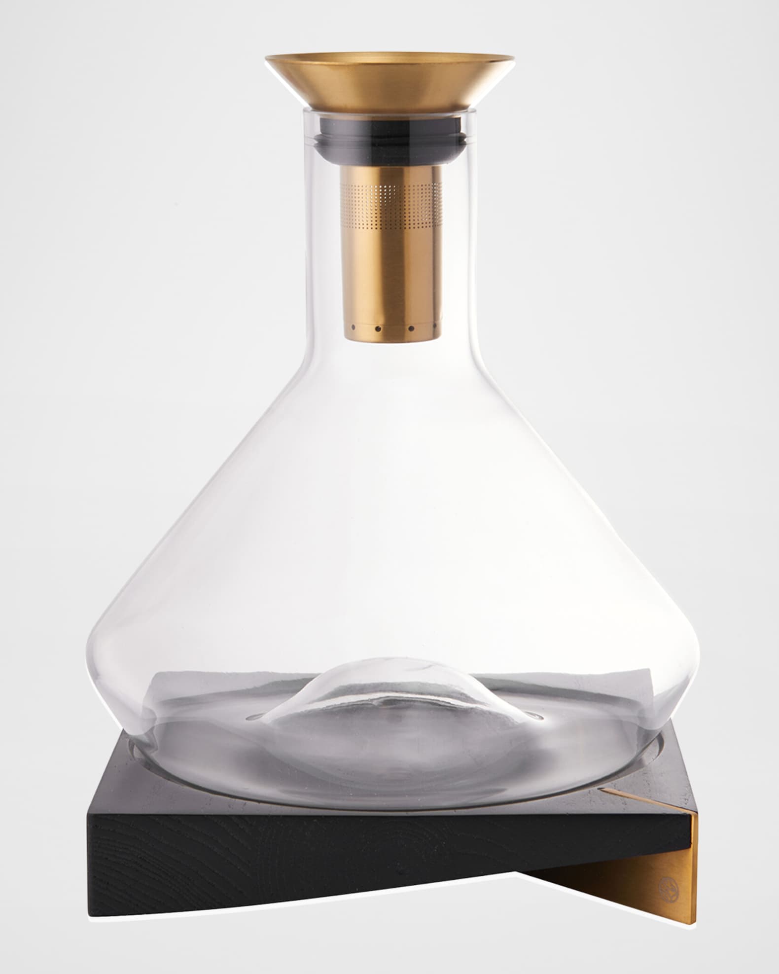 RBT Brass Decanter w/ Wood Base