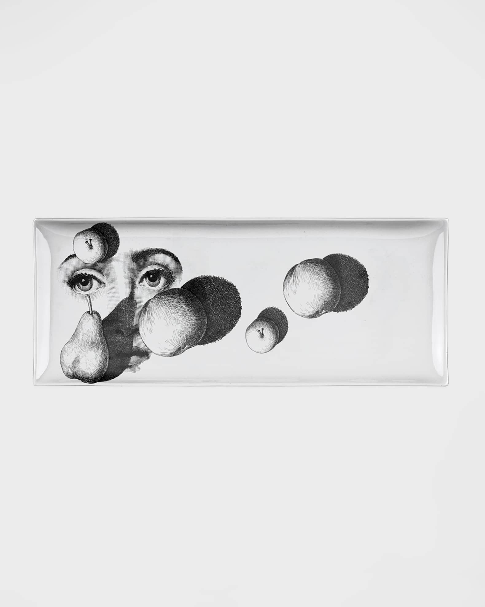 Fornasetti graphic-print ashtray - White