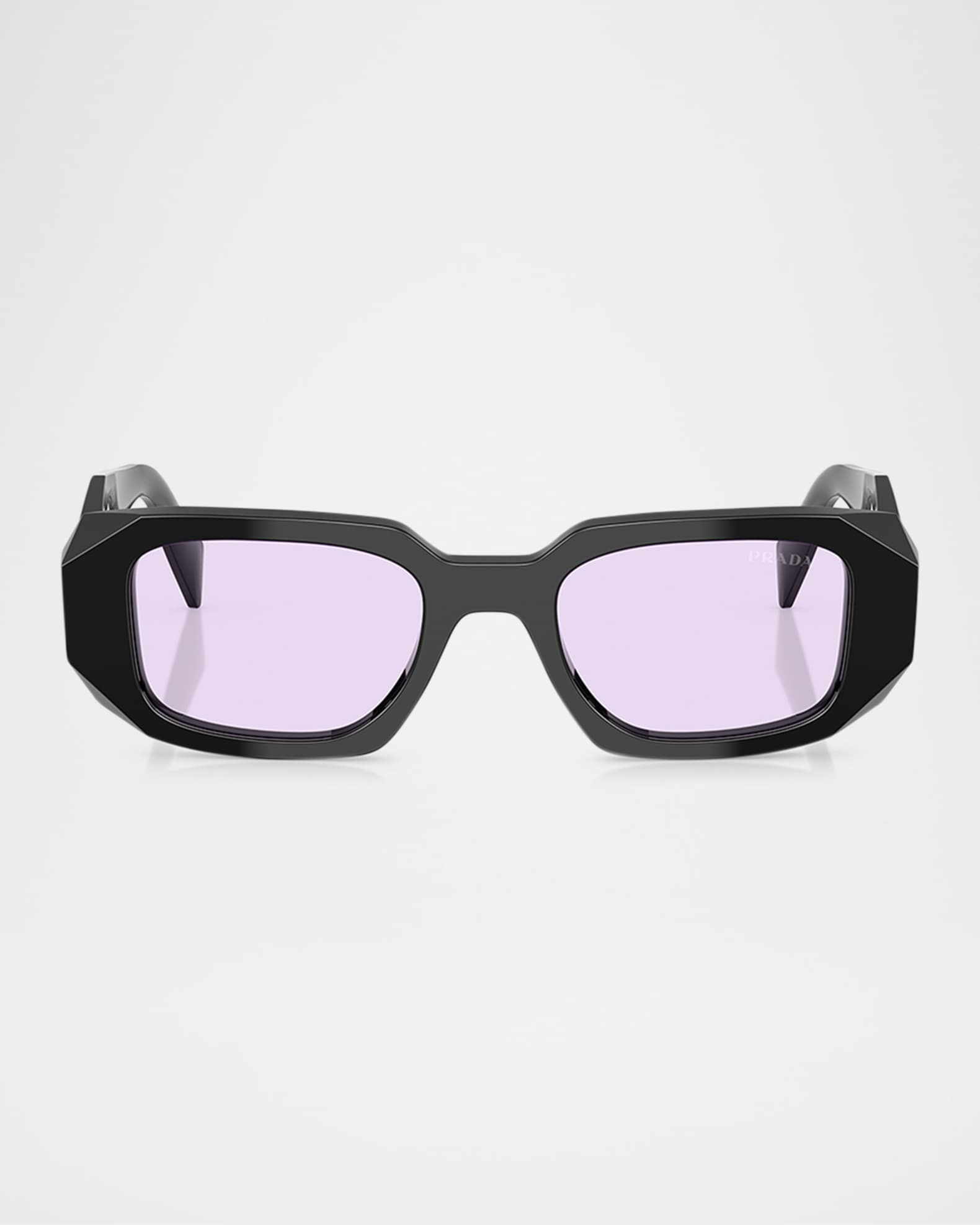 Prada Men s Geometric Rectangle Acetate Sunglasses