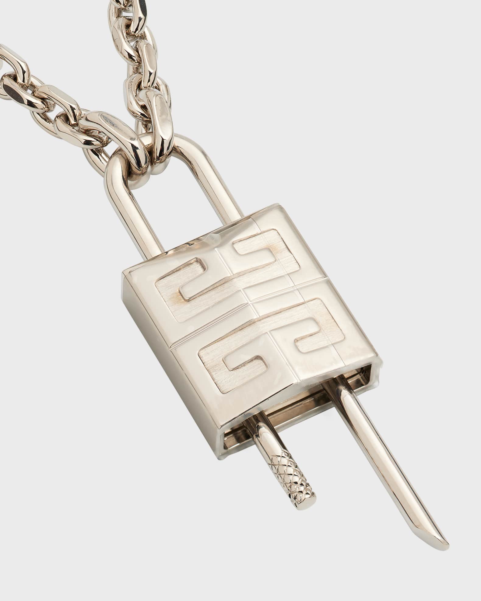 Givenchy Men's 4G Padlock Chain Necklace | Neiman Marcus