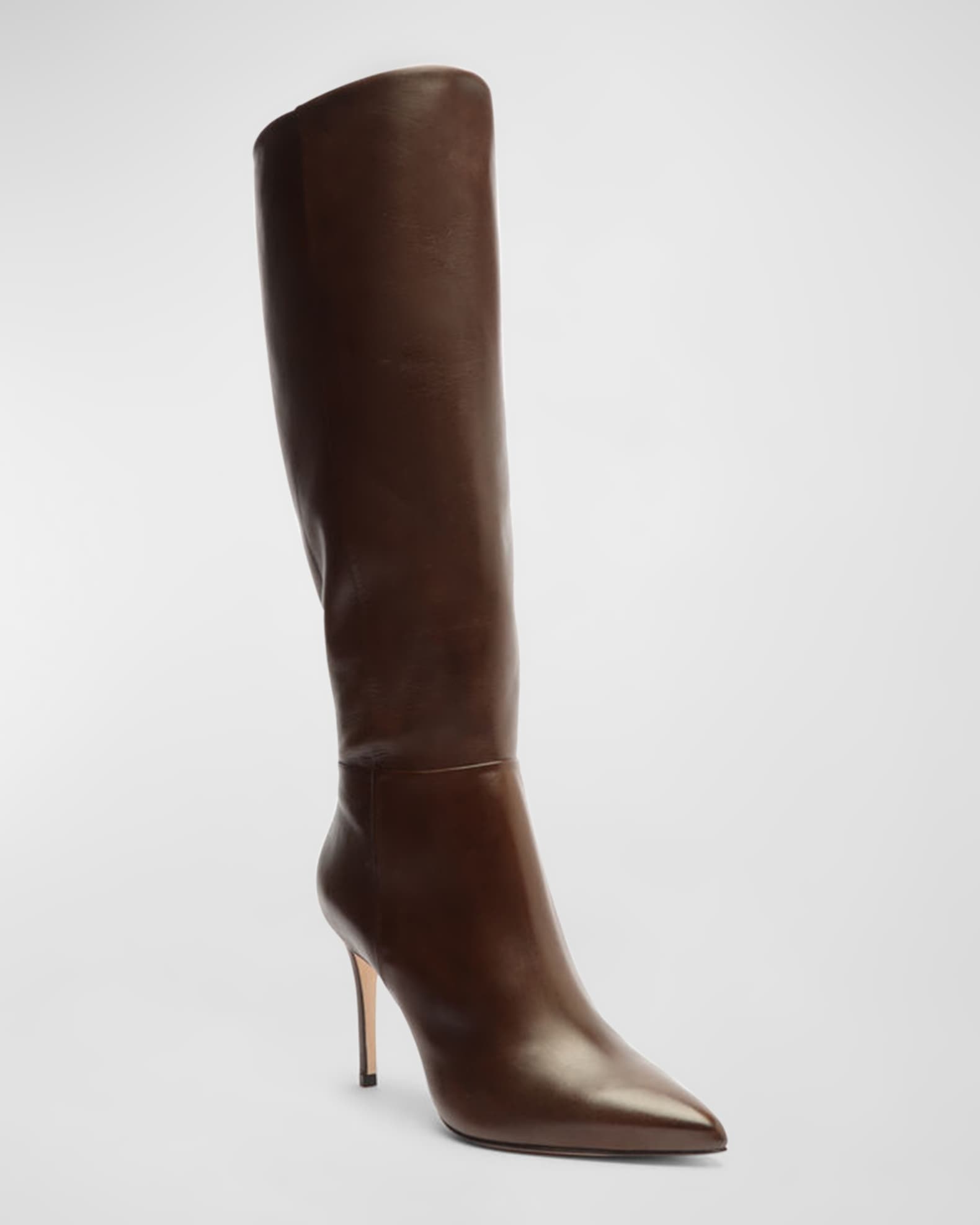 Schutz Mikki Leather Stiletto Boots | Neiman Marcus
