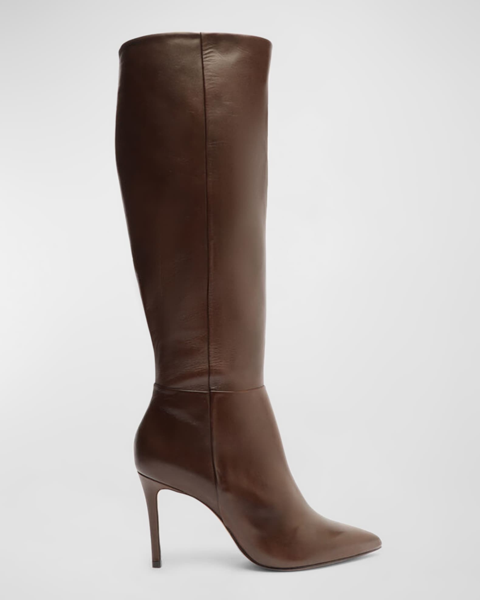 Schutz Mikki Leather Stiletto Boots Neiman Marcus