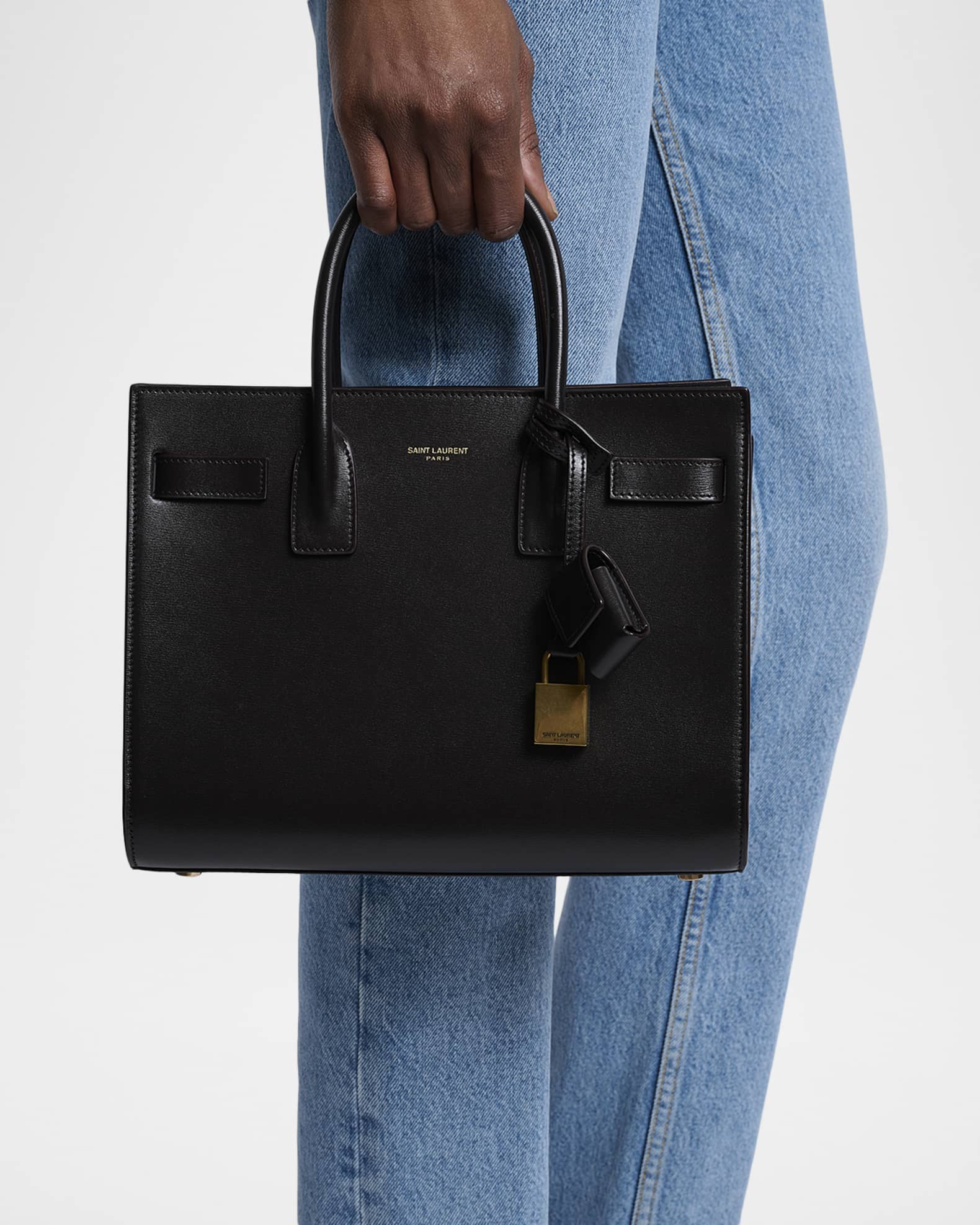 Saint Laurent Sac De Jour Baby Top-Handle Bag in Smooth Leather