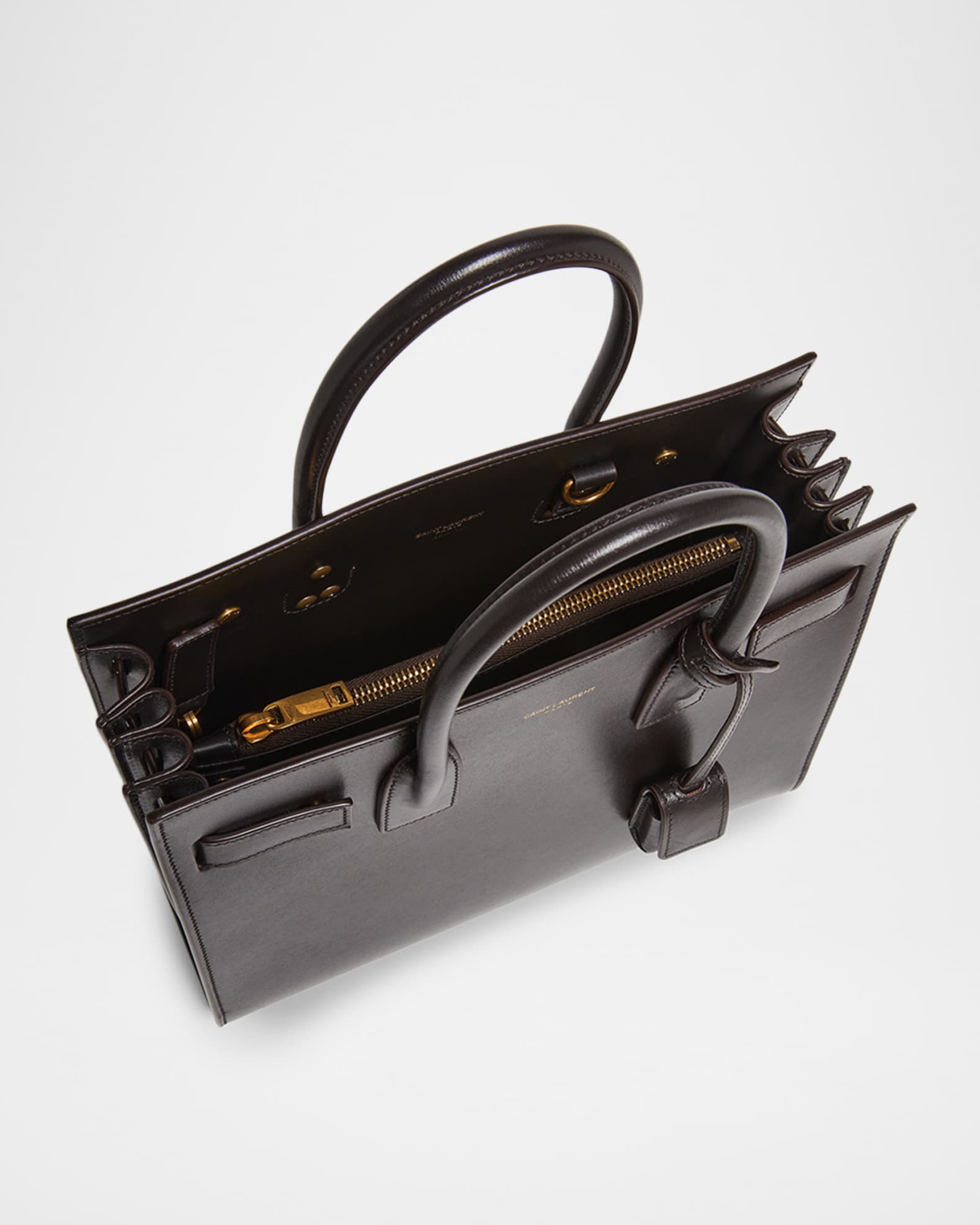 Saint Laurent Sac De Jour Baby Top-Handle Bag in Smooth Leather