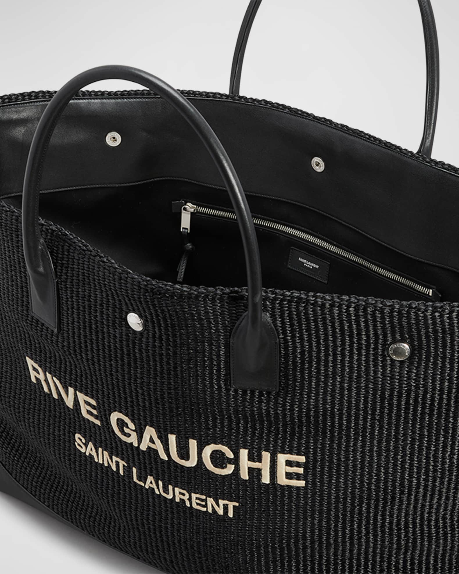 Saint Laurent Cabas Large Raffia Tote Bag | Neiman Marcus
