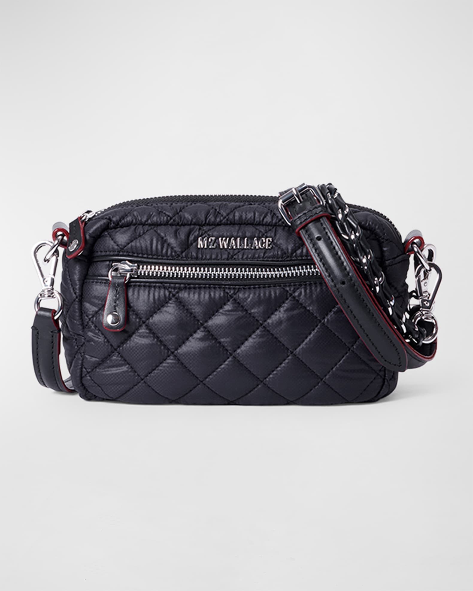 MZ Wallace Black Quilted Madison Convertible Crossbody