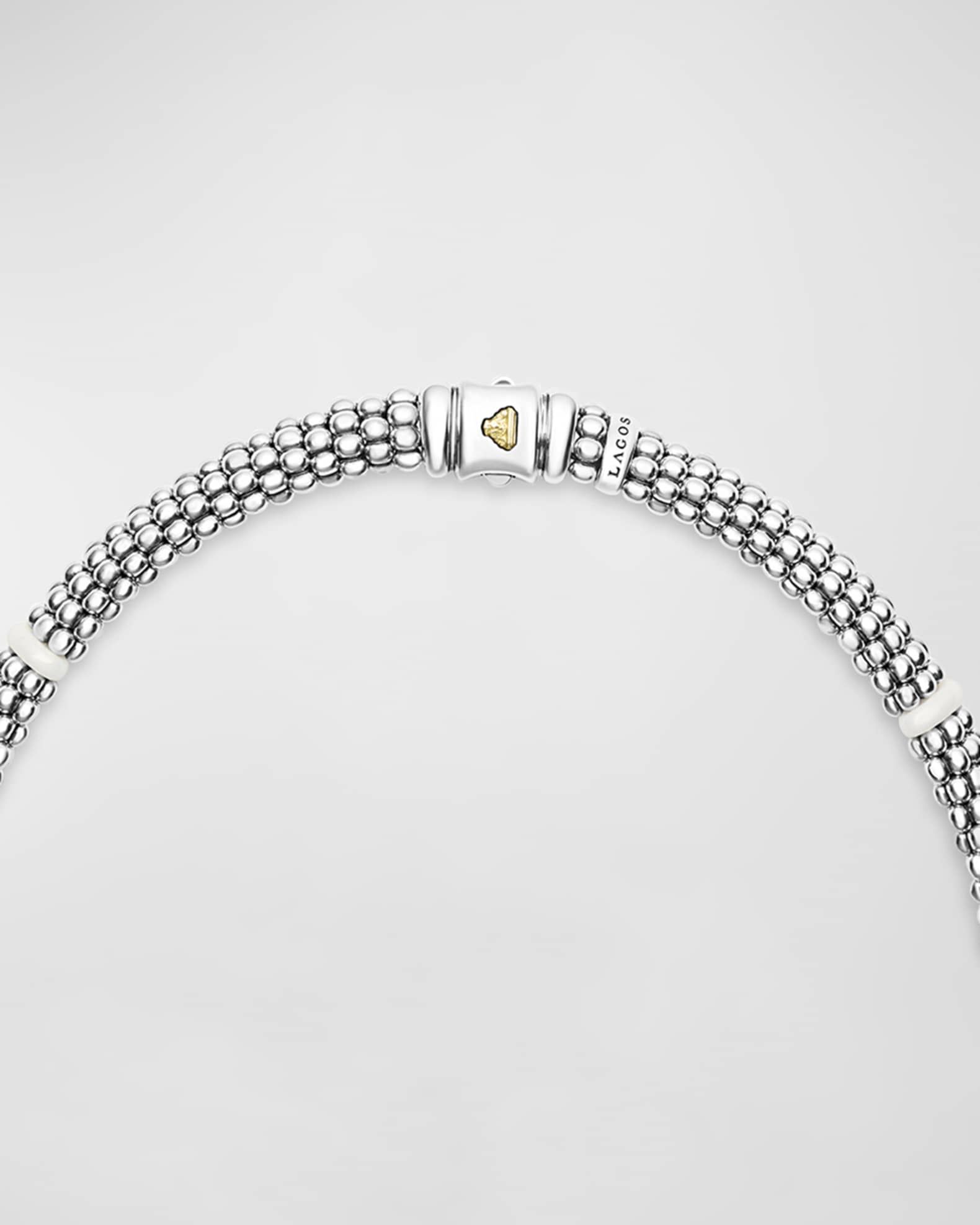Lagos white caviar necklace clearance