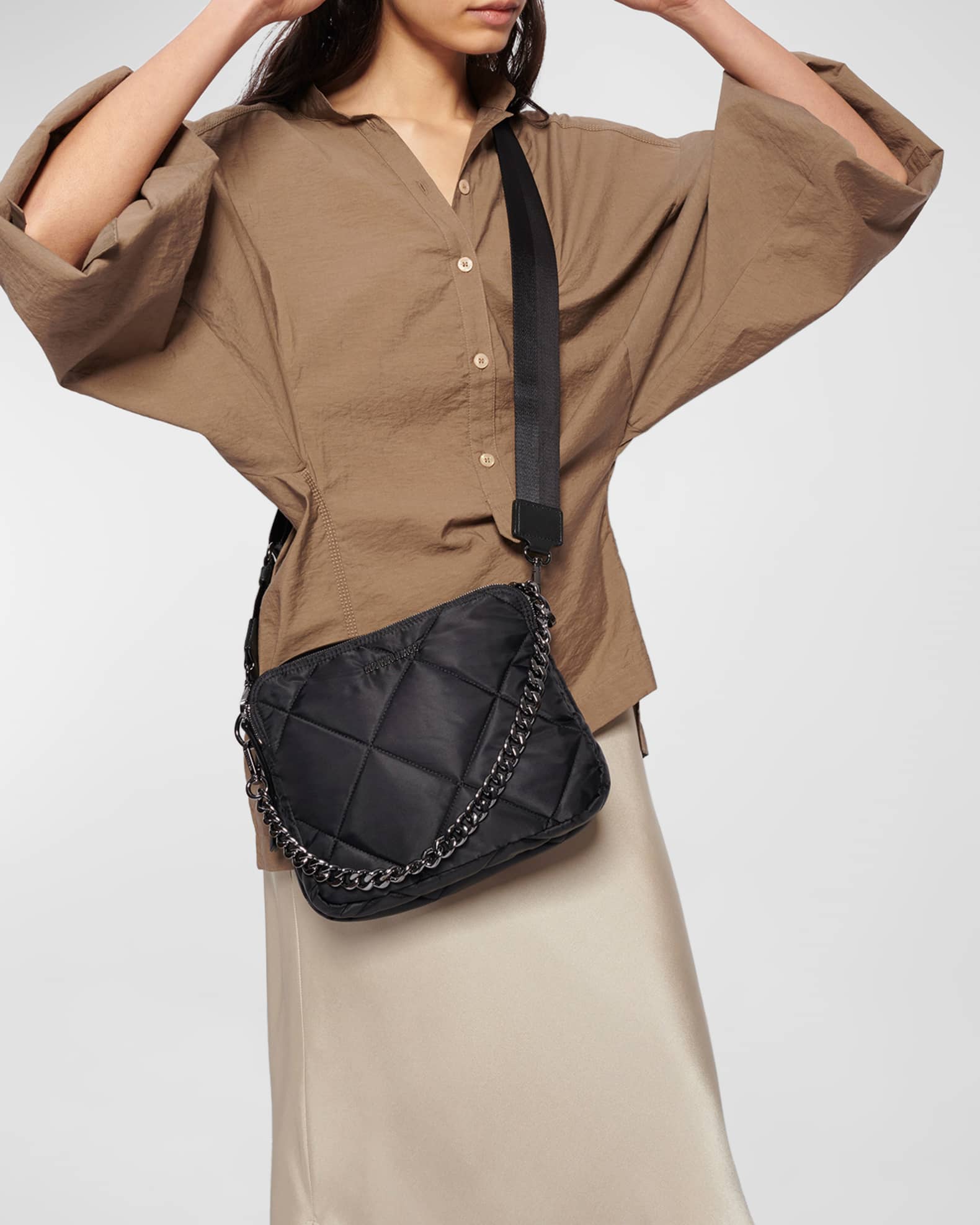 MZ WALLACE Bowery Quilted Nylon Crossbody Bag Neiman Marcus