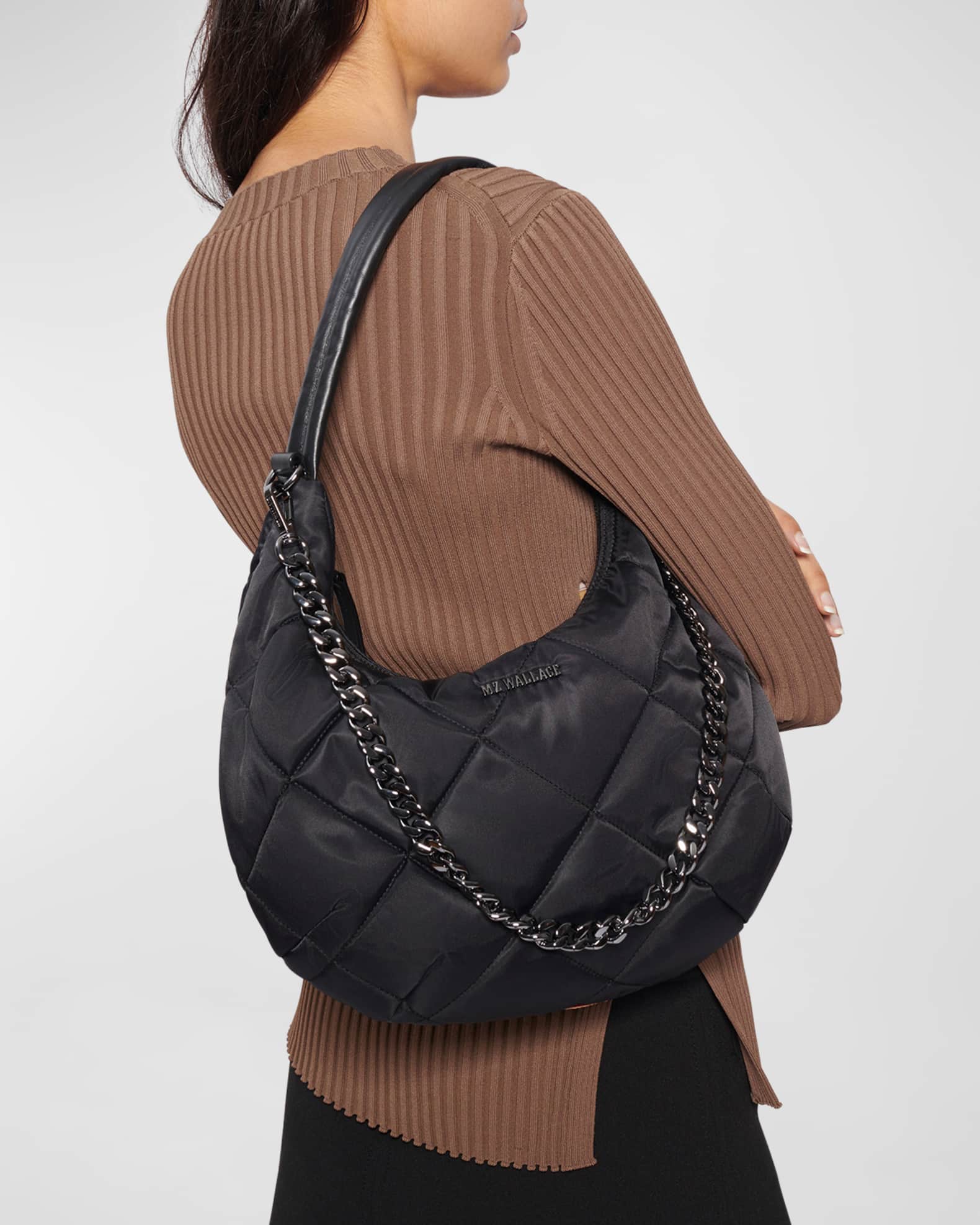 MZ WALLACE Bowery Quilted Nylon Shoulder Bag Neiman Marcus