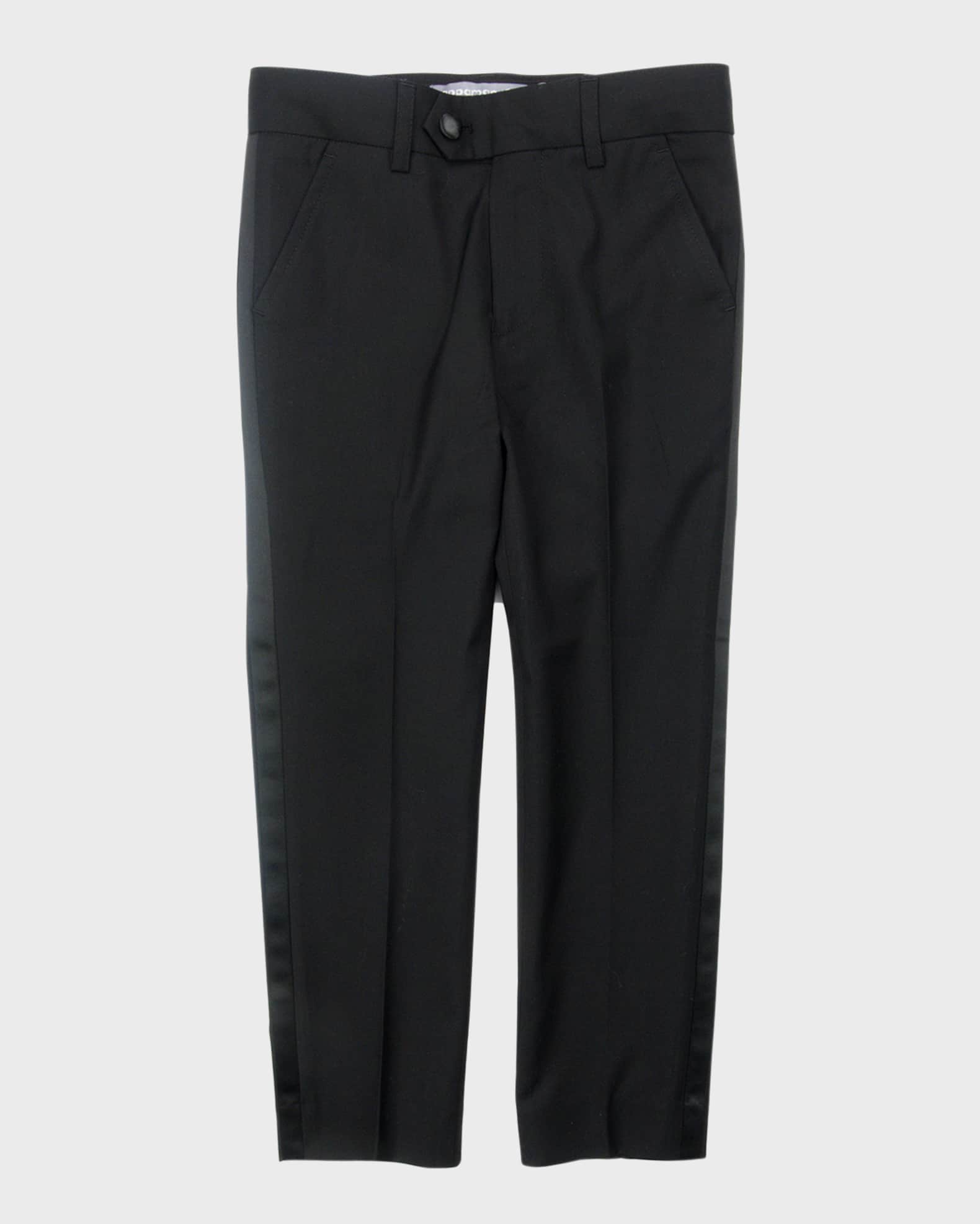 Boy's Straight-Leg Tuxedo Pants, Size 3-16 0