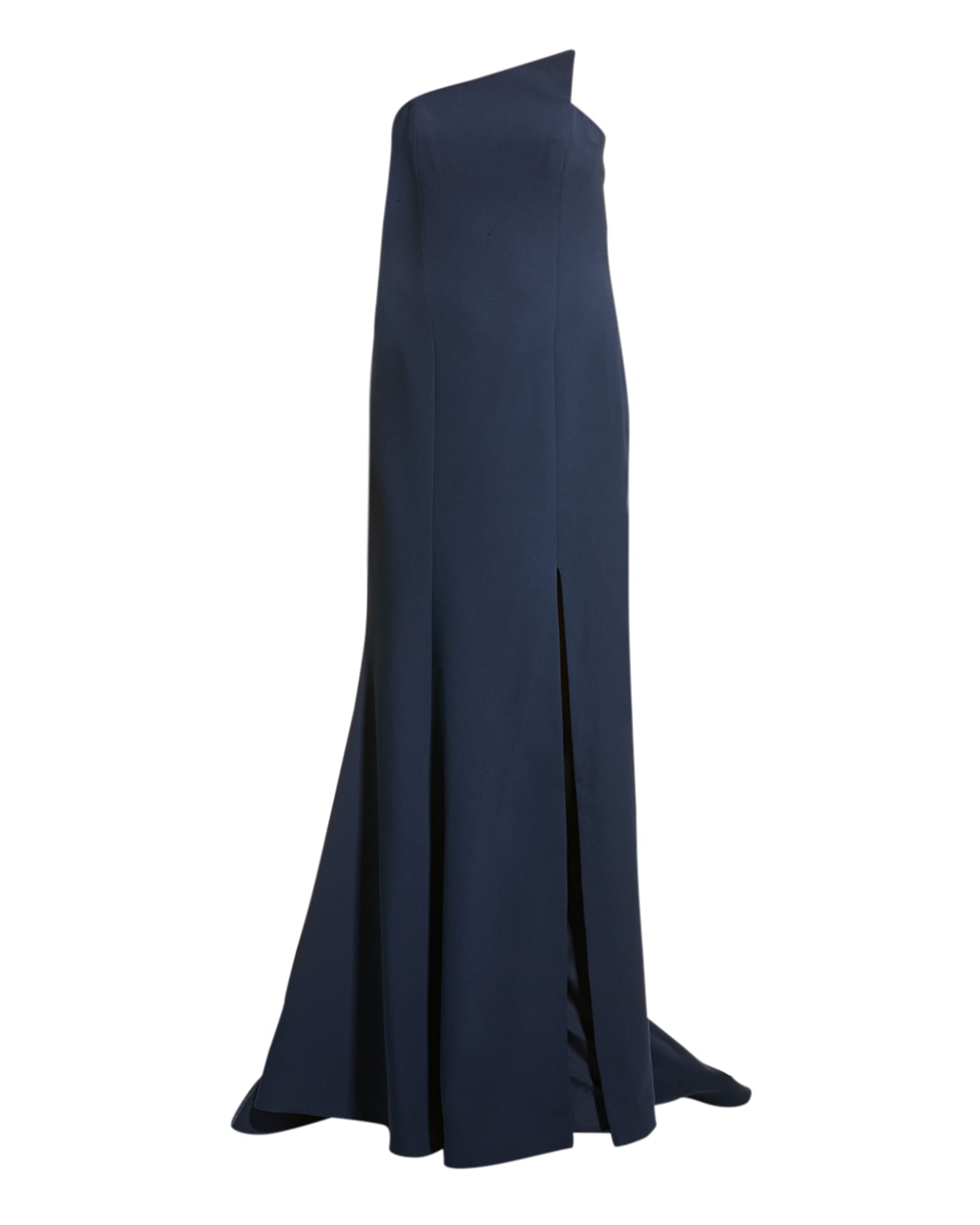 Romona Keveza Structural Strapless Side-Slit Silk Crepe Gown | Neiman ...