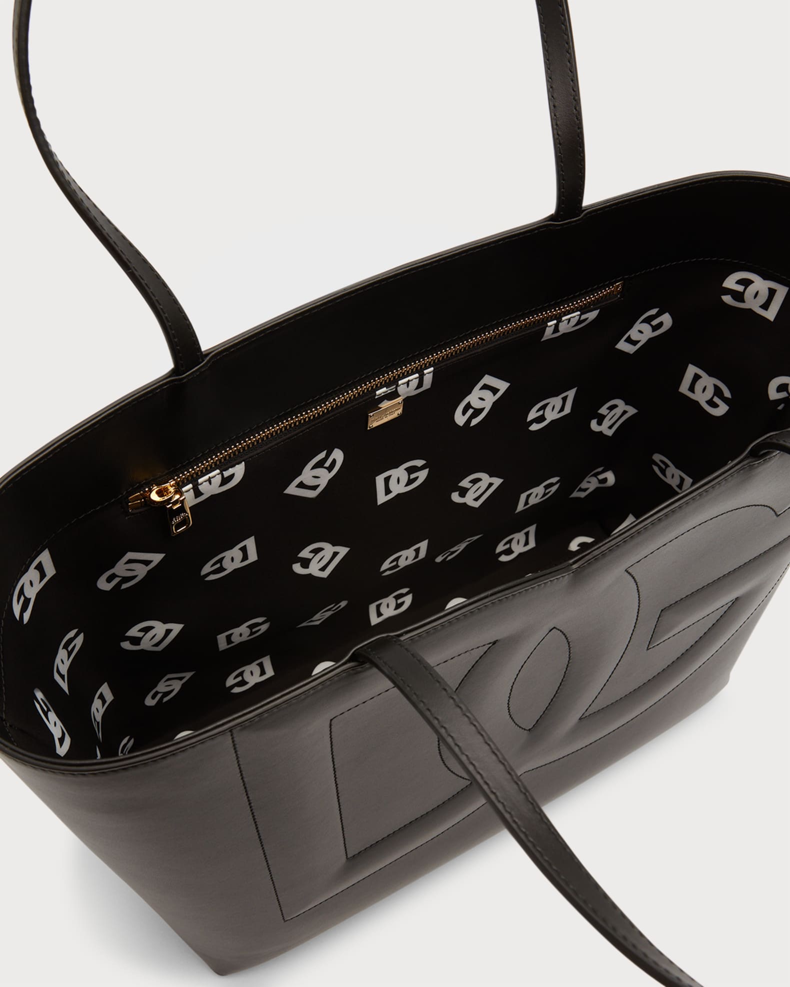 Dolce&Gabbana DG Logo Leather Tote Bag | Neiman Marcus