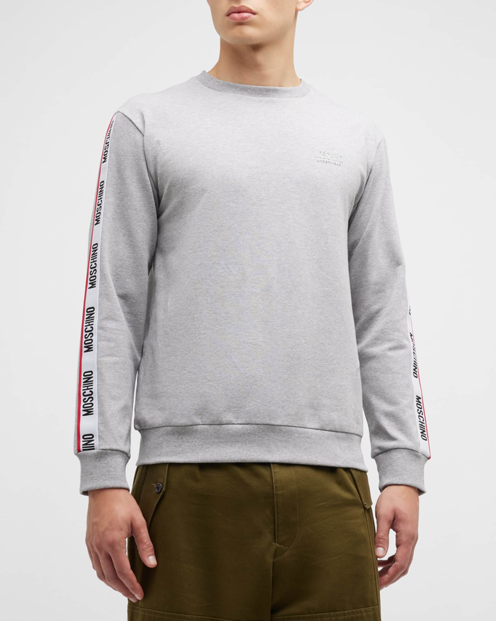 Moschino tape crew neck sweatshirt new arrivals