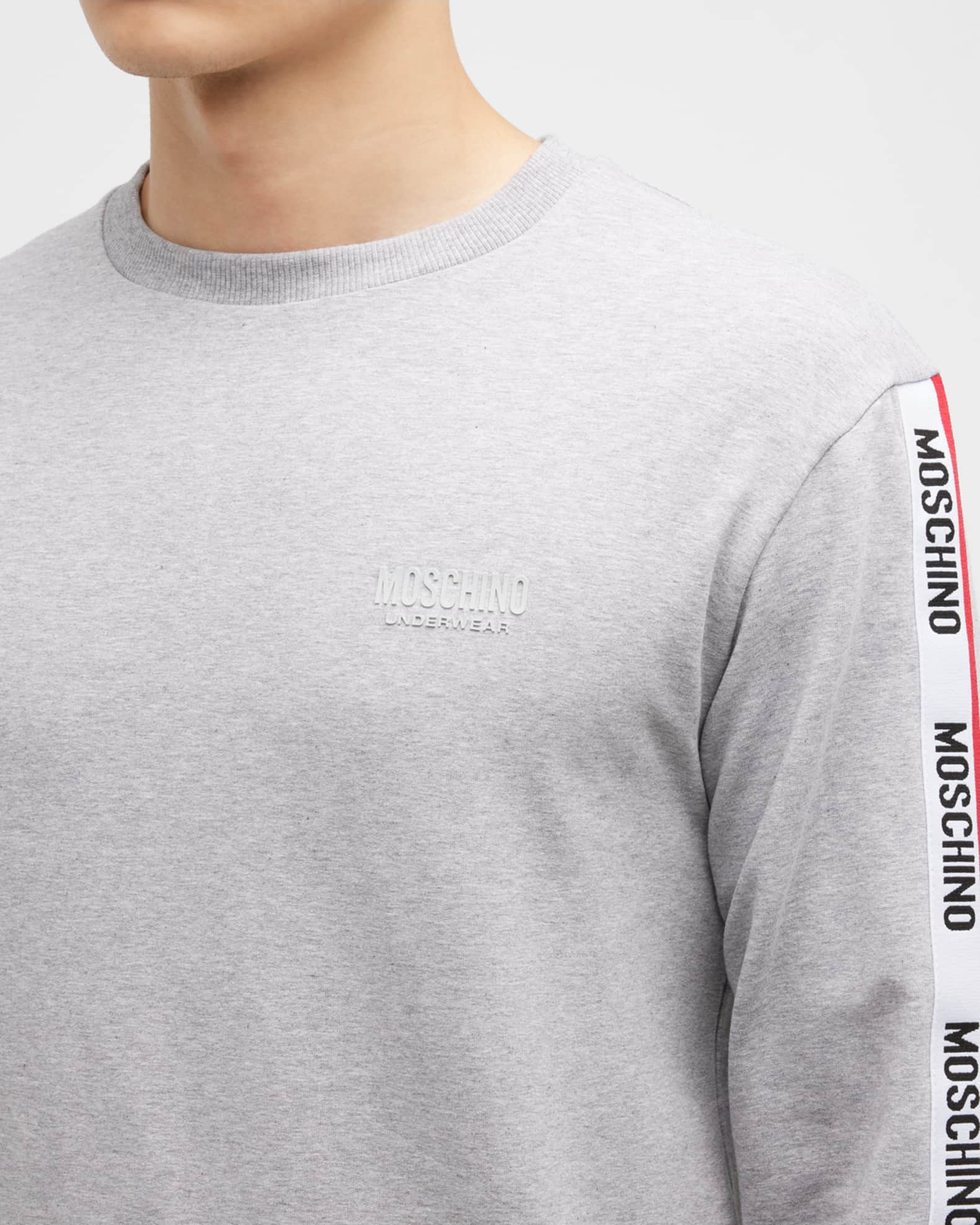 Moschino Men s Logo Tape Crew Sweatshirt Neiman Marcus