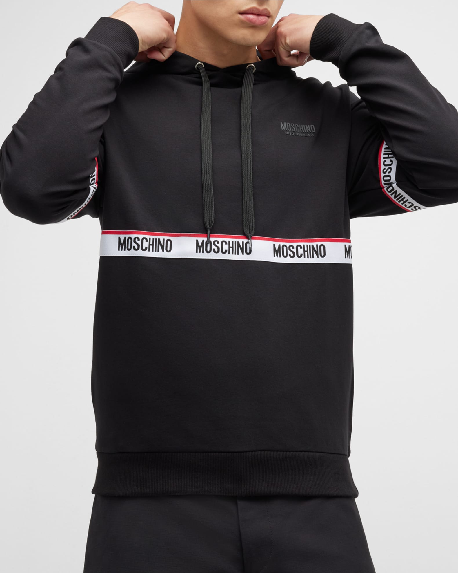 Moschino sales tape hoodie