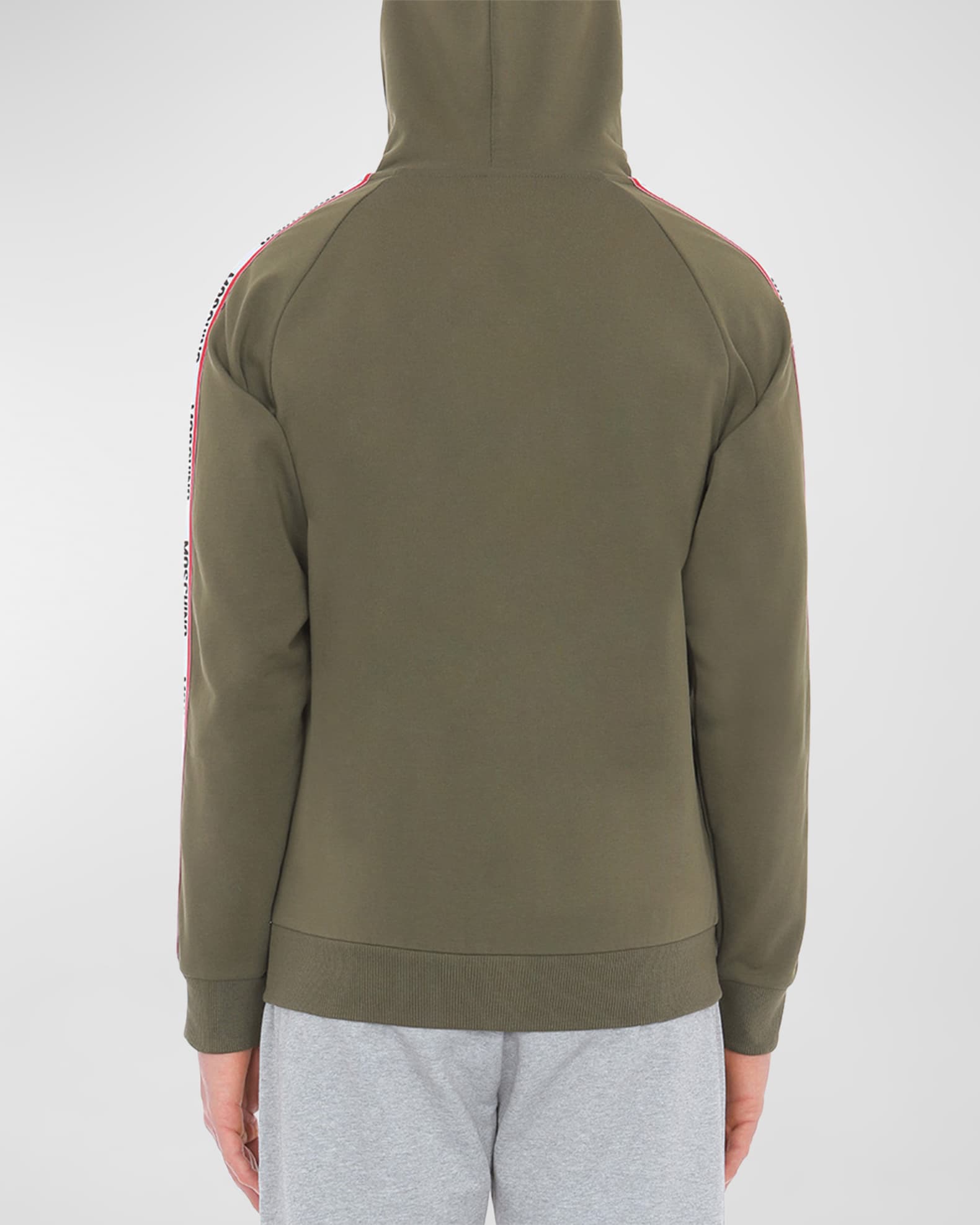 Men's Logo-Tape Raglan Zip Hoodie 1