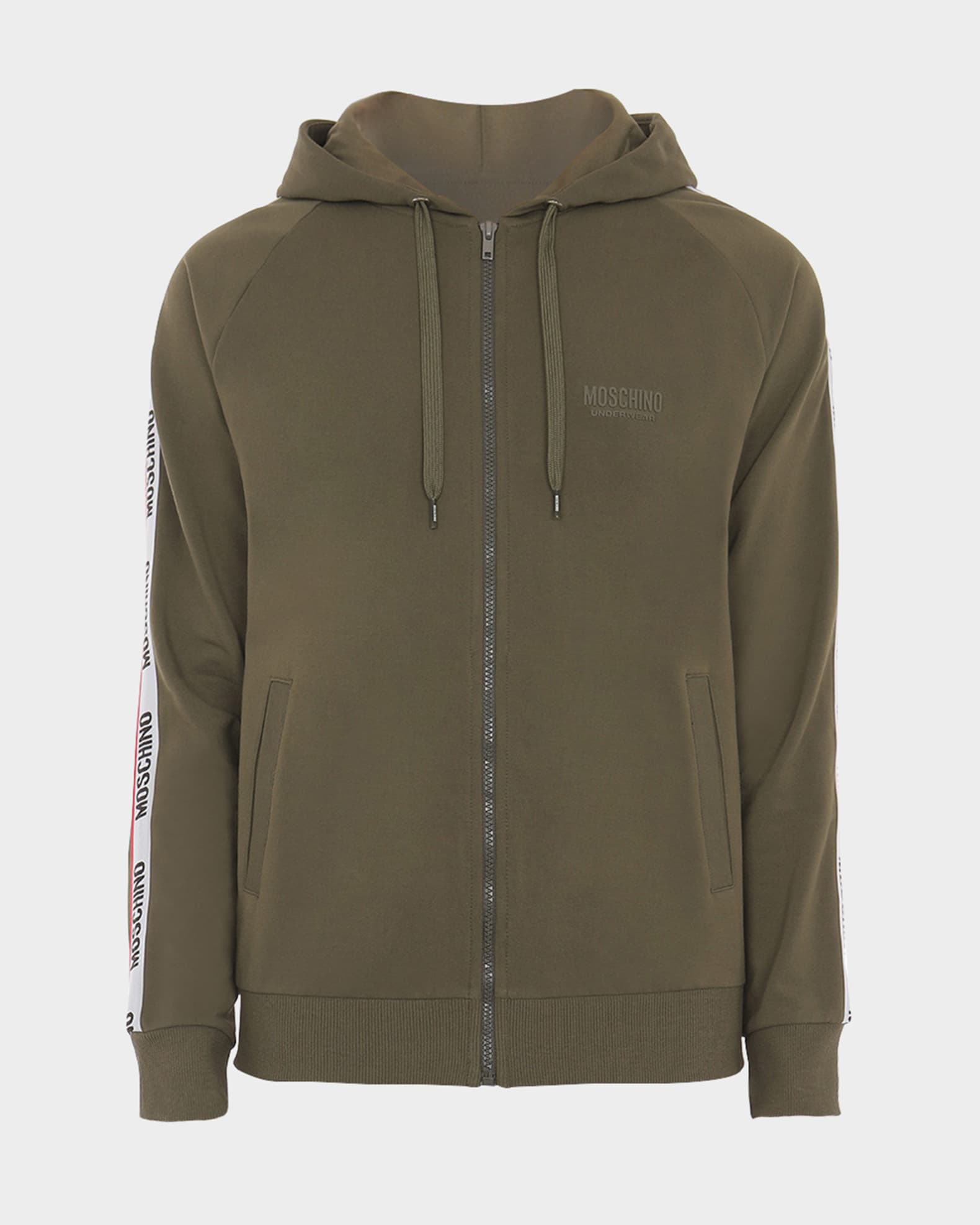 Men's Logo-Tape Raglan Zip Hoodie 0