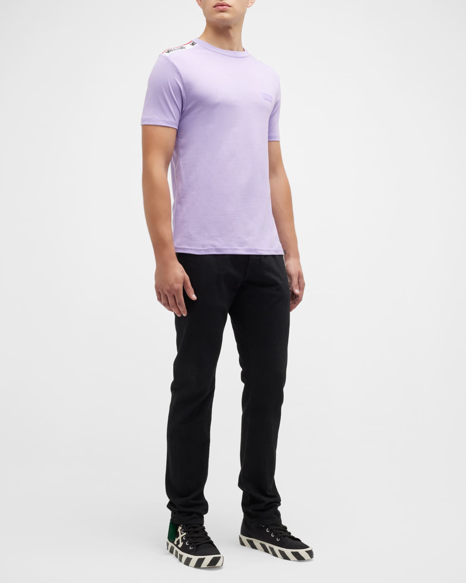 Men's Logo-Tape Crew T-Shirt - Thumbnail 2