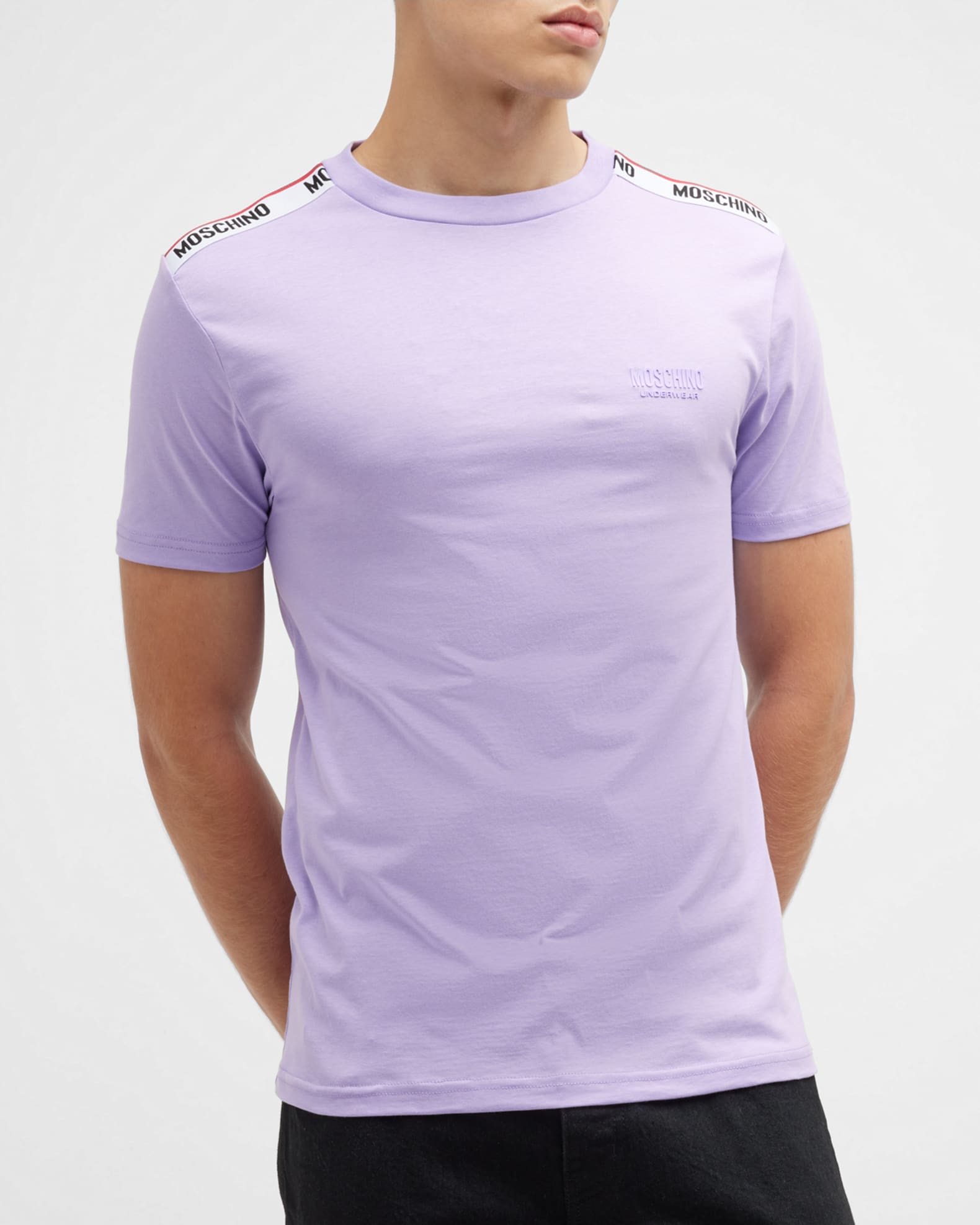 Men s Logo Tape Crew T Shirt