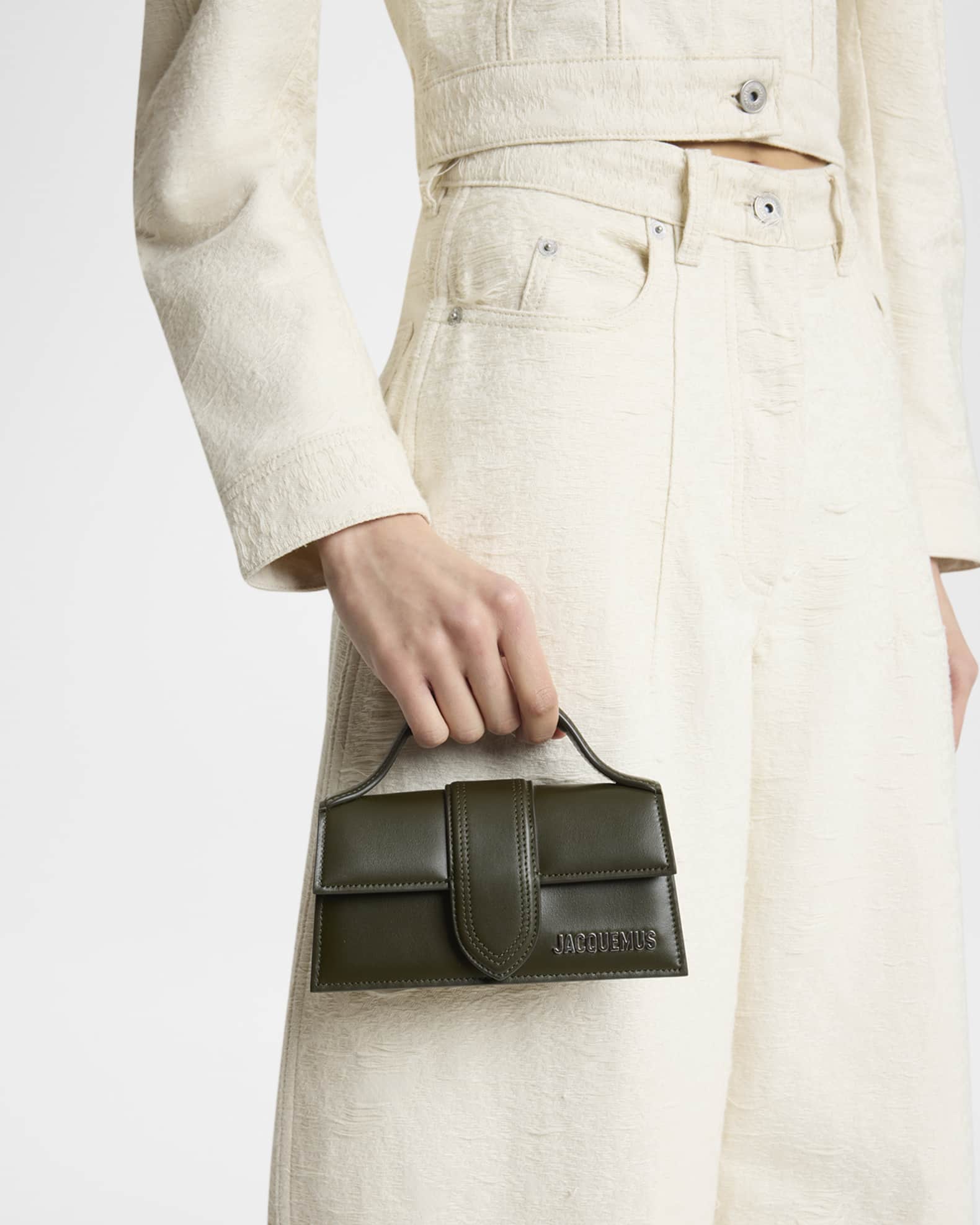 Jacquemus Le Bambino Leather Top-Handle Bag | Neiman Marcus