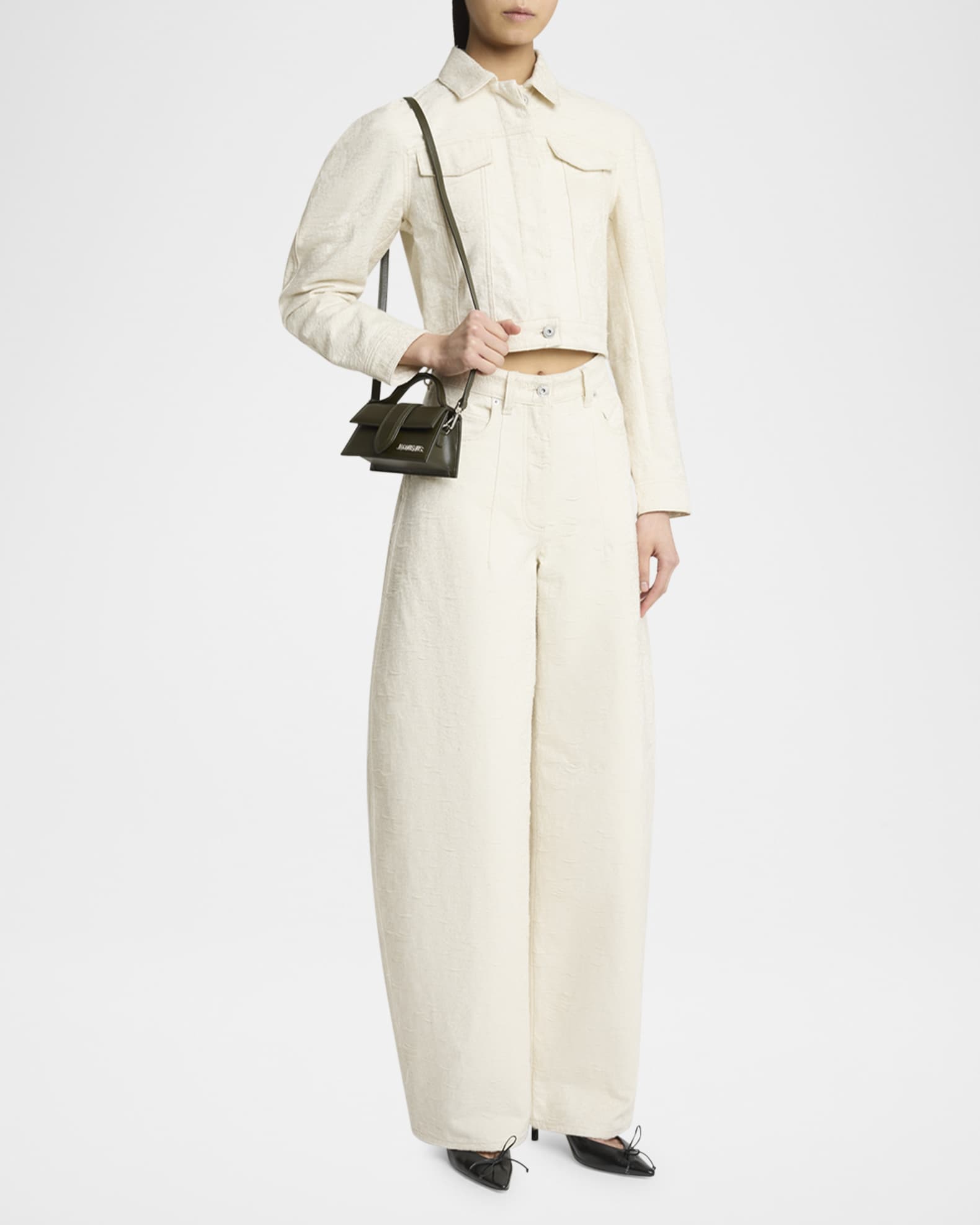 labubuMCM レザーハンドバッグ Jacquemus Le Bambino Leather Top-Handle Bag | Neiman Marcus