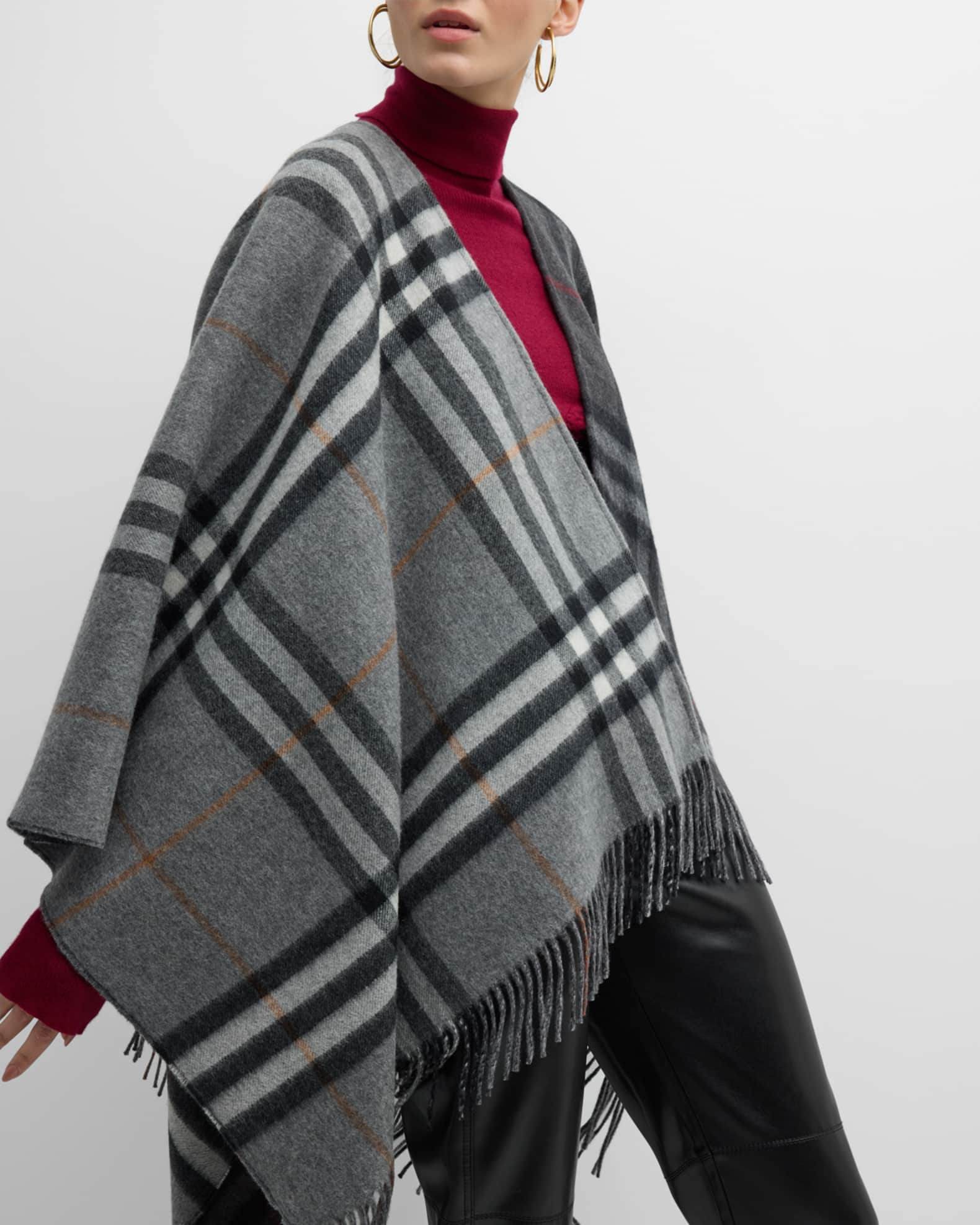Burberry mega check cape cheap