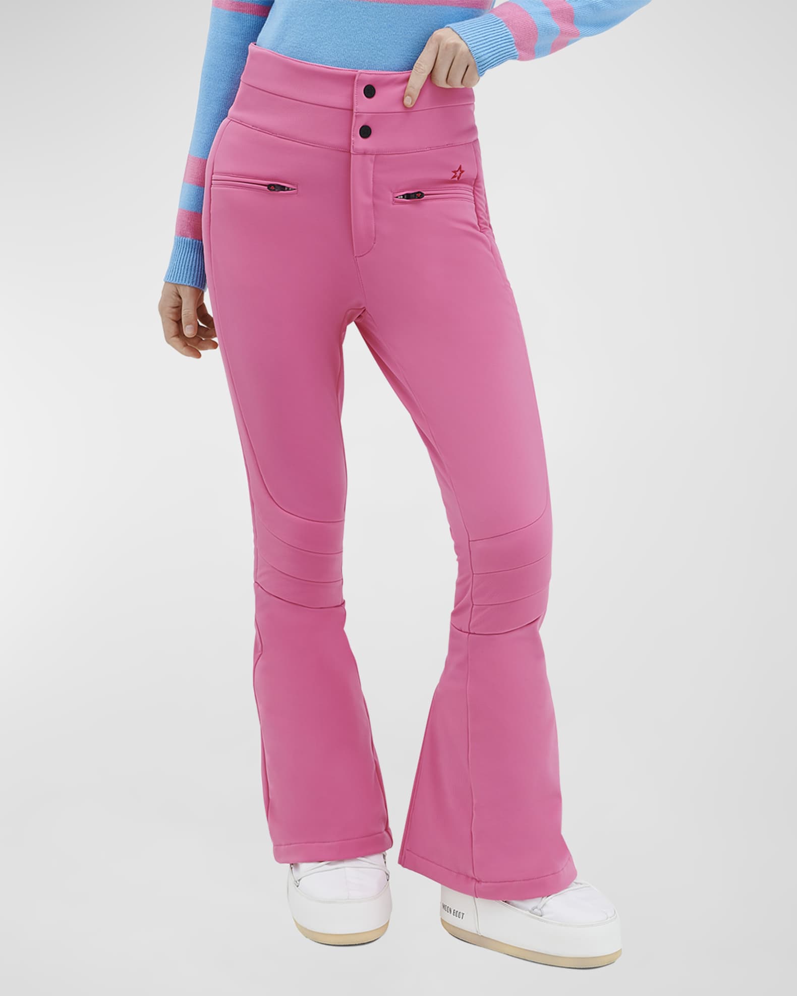Perfect Moment Girls High-Waist Aurora Flare Ski Pants In Pink main image 0