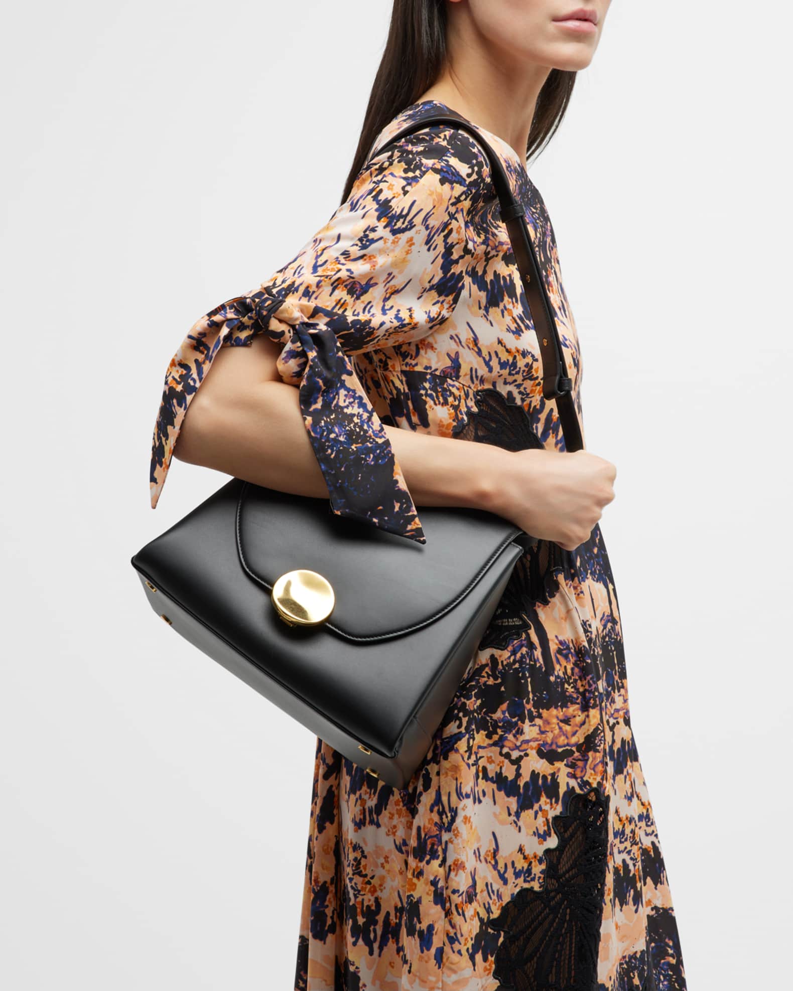 Jil Sander Victor Medium Leather TopHandle Bag Neiman Marcus