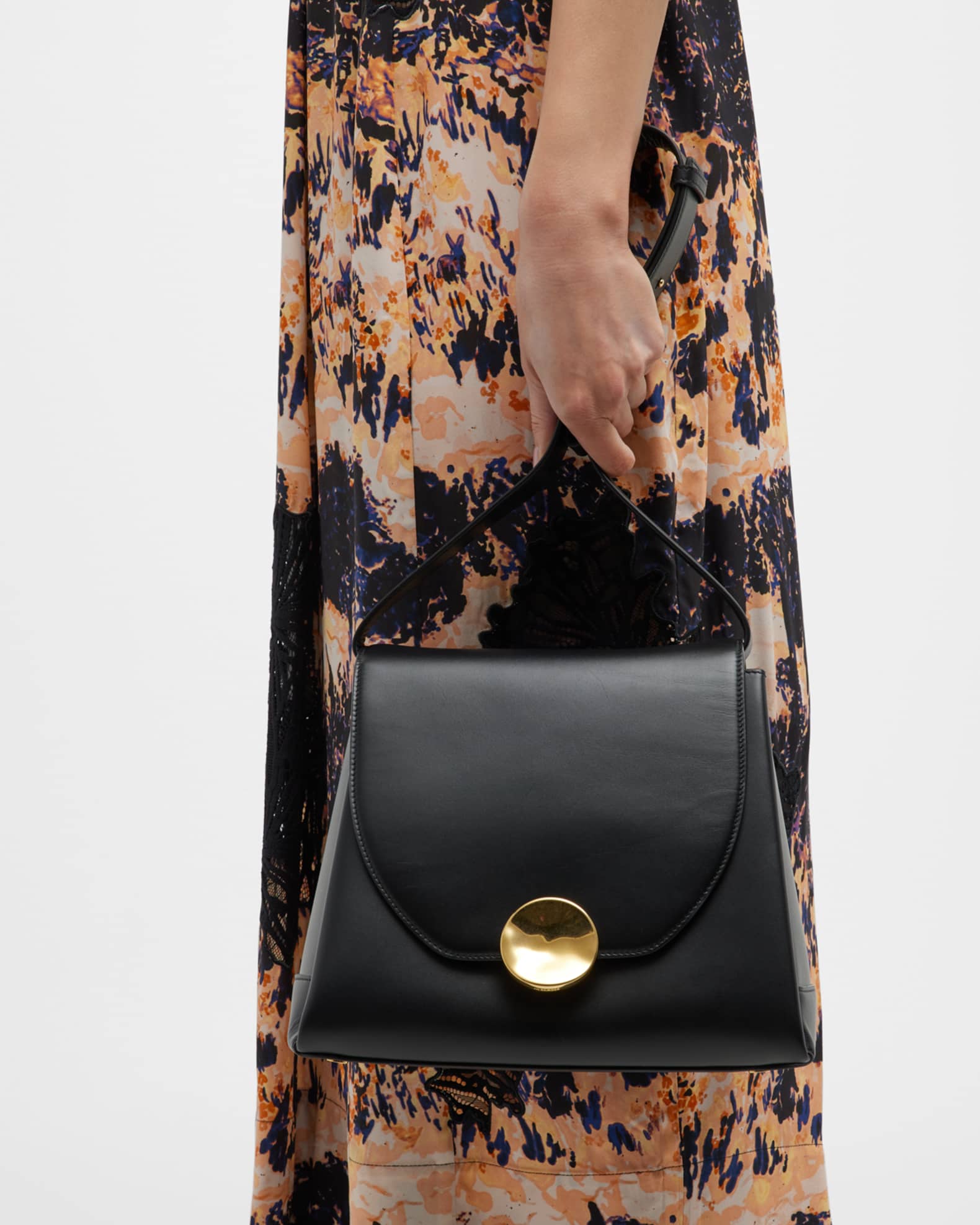 Jil Sander Victor Medium Leather TopHandle Bag Neiman Marcus