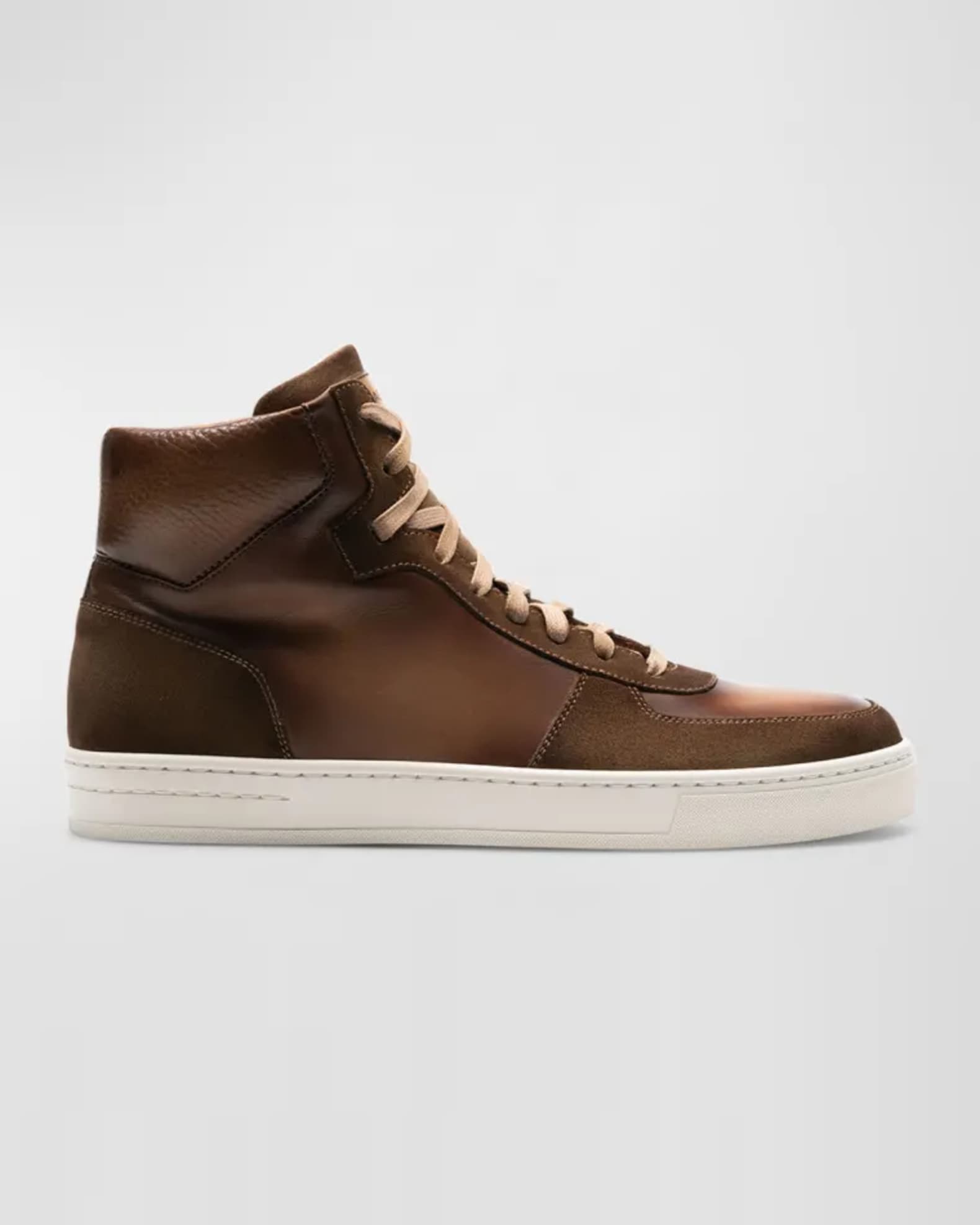 Magnanni Men's Rubio Leather & Suede High-Top Sneakers | Neiman Marcus